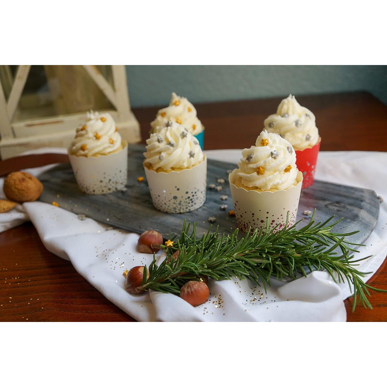 Paquete de 50 Tazas de Papel Bake-In-Cup para Cupcakes Grande