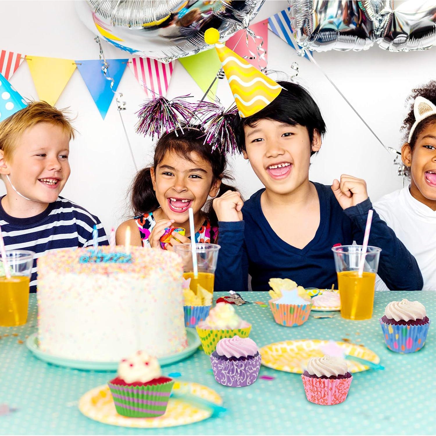 600 Forros de Cupcake Patelai Estacionales Coloridos 8x8 cm