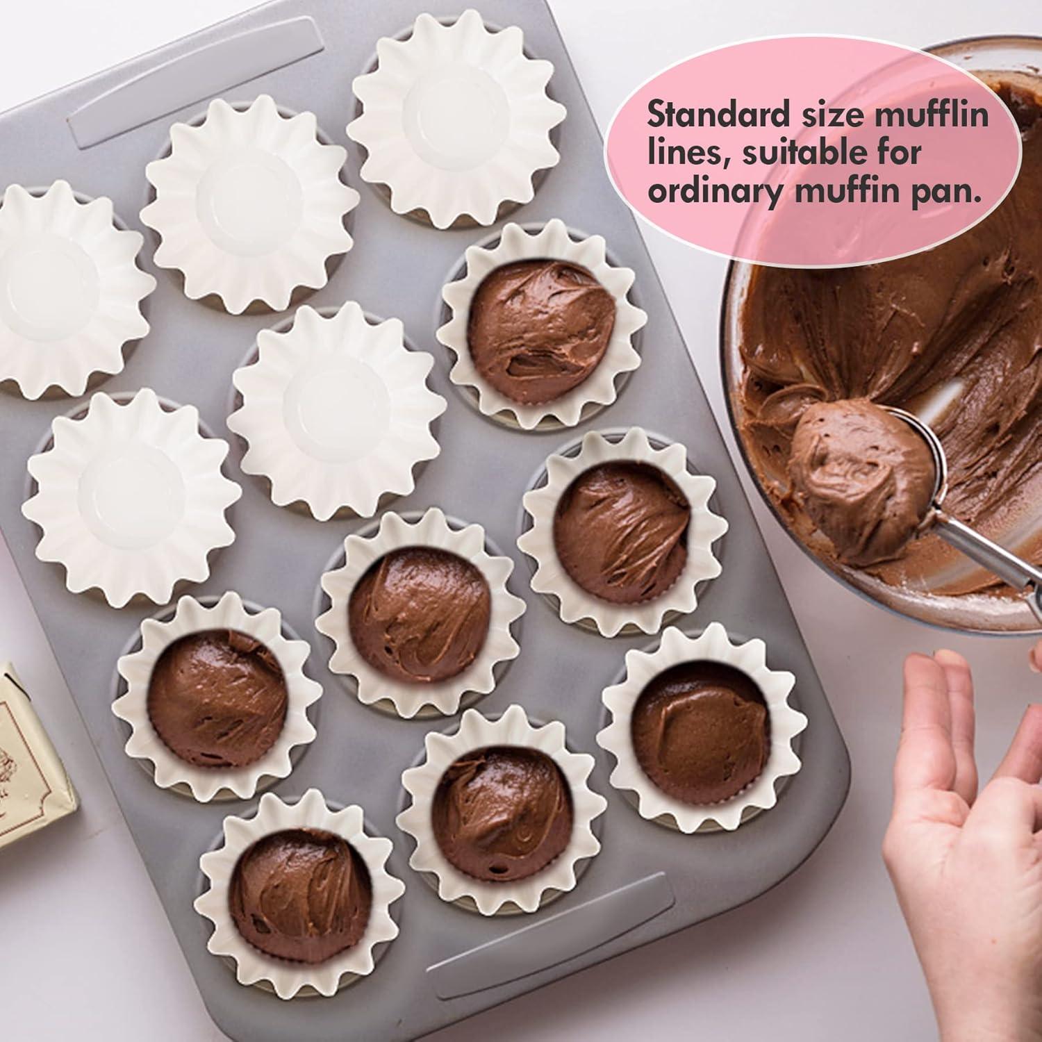 Forros de Cupcake Dorados TRUSBER 100 Pcs 4.5cm Olas