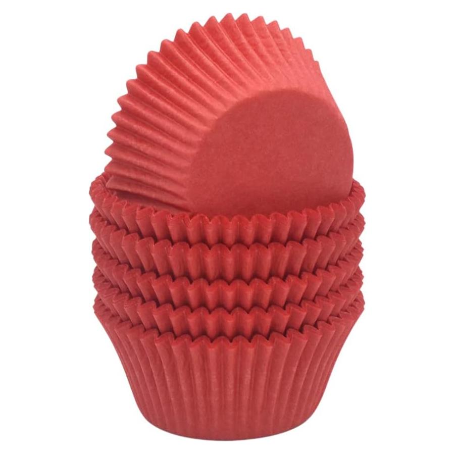 Forros de Cupcake Rojos Huaswan 150 Unidades Estándar 5 cm