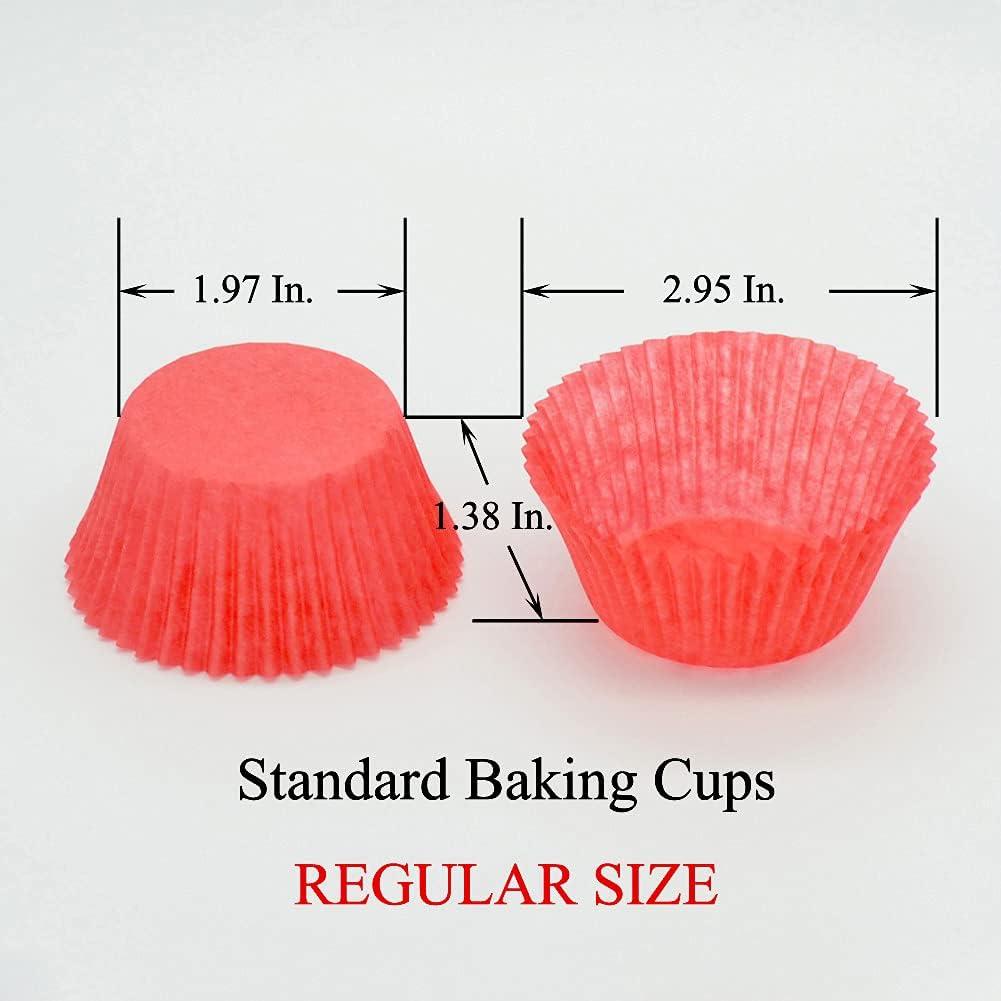 Forros de Cupcake Rojos Huaswan 150 Unidades Estándar 5 cm