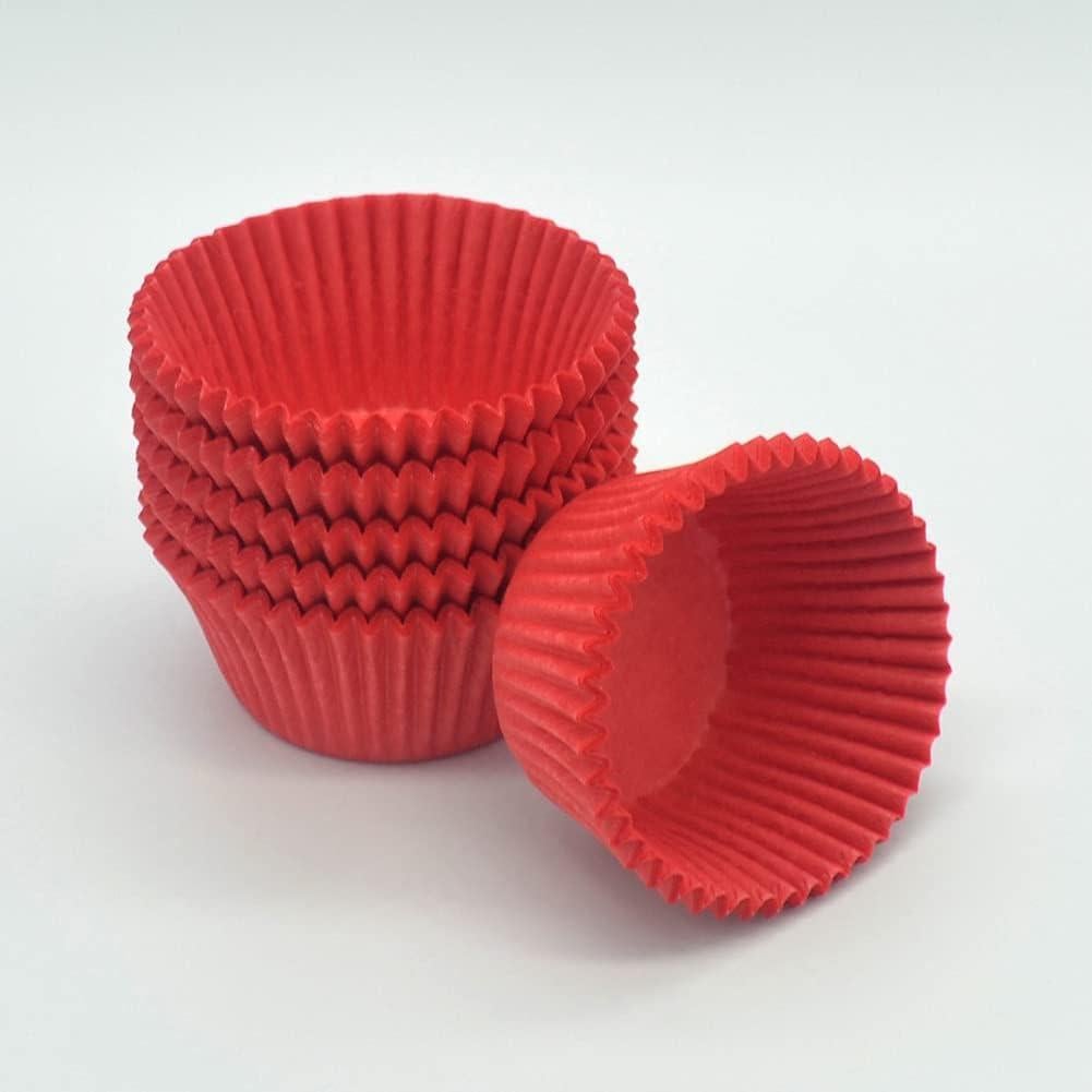 Forros de Cupcake Rojos Huaswan 150 Unidades Estándar 5 cm