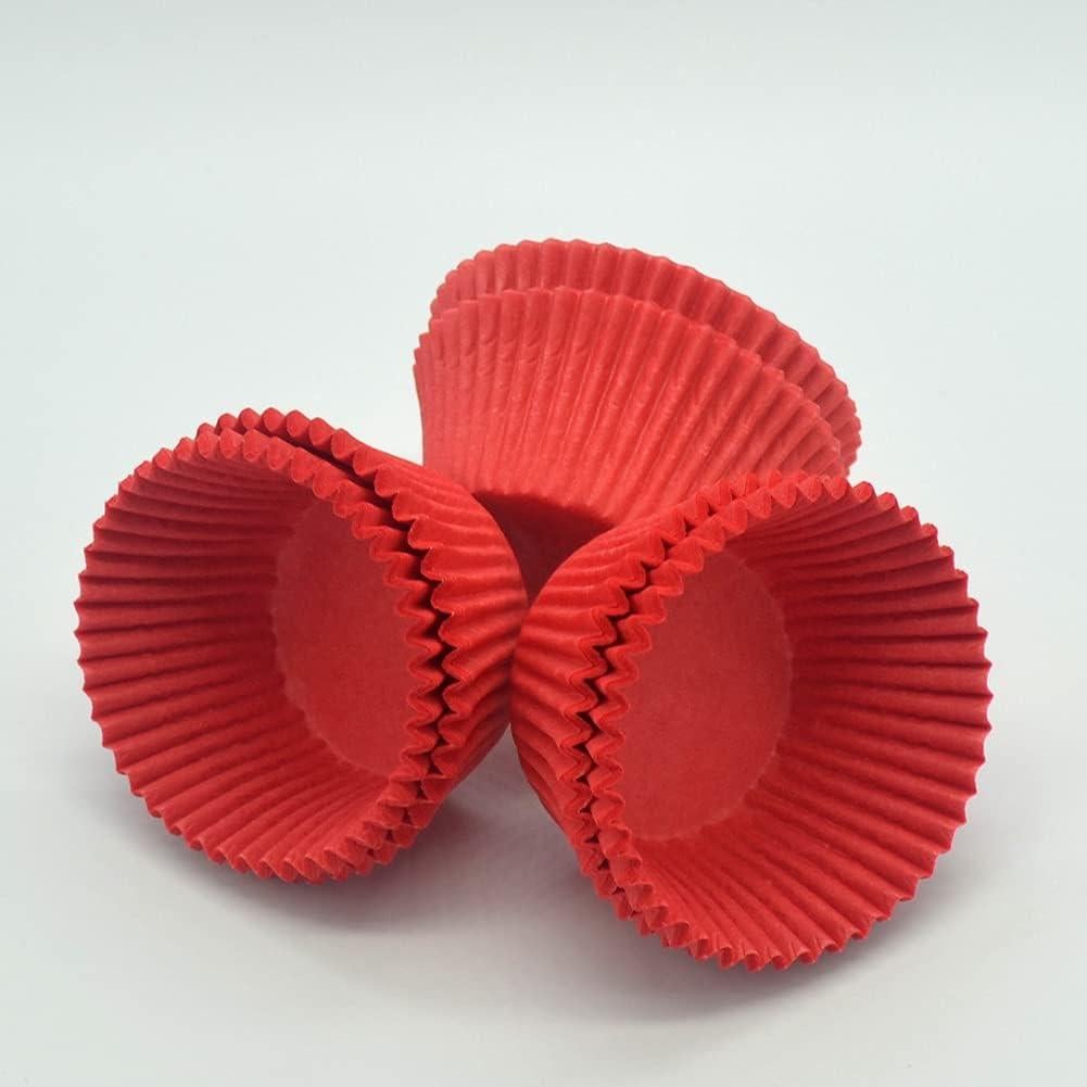 Forros de Cupcake Rojos Huaswan 150 Unidades Estándar 5 cm