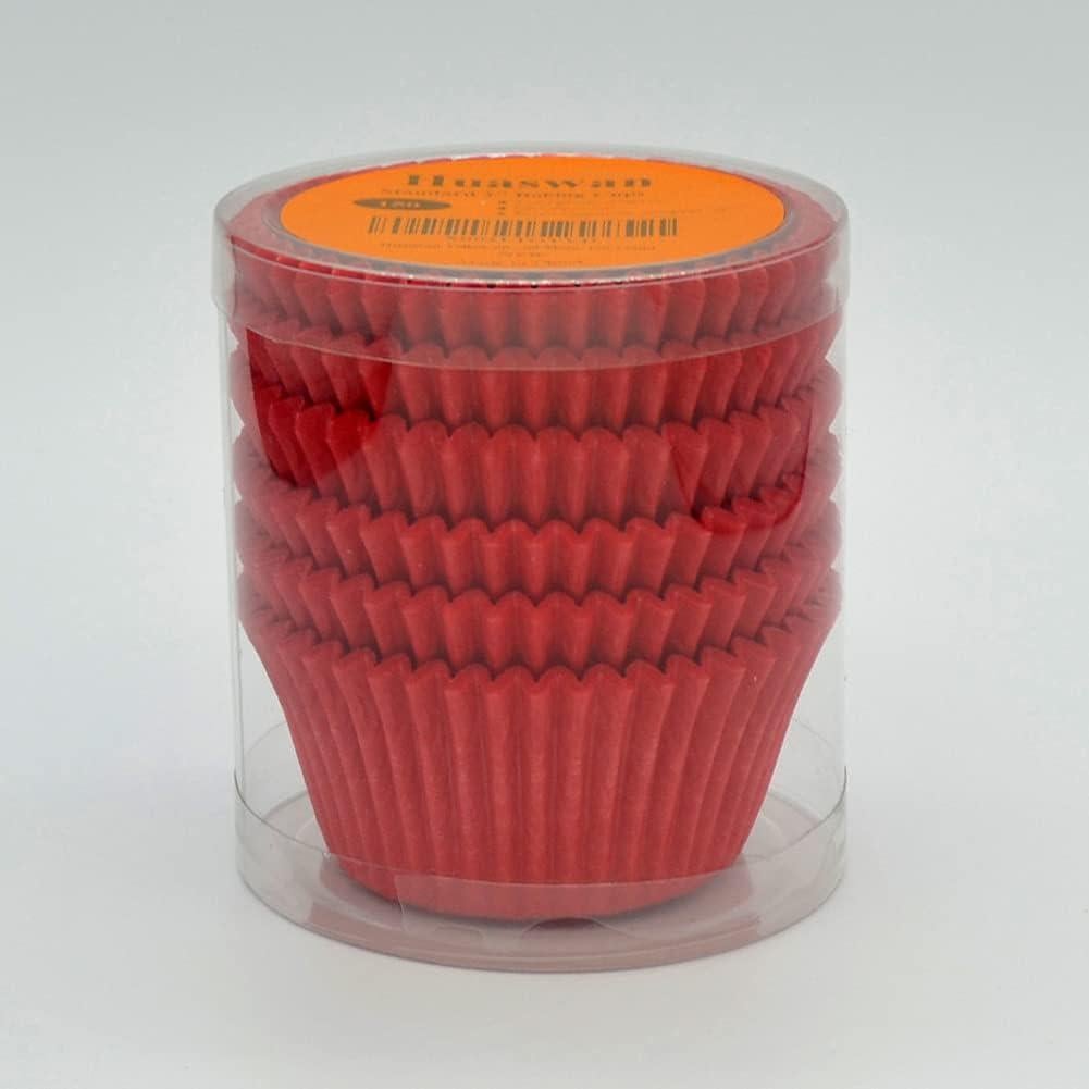 Forros de Cupcake Rojos Huaswan 150 Unidades Estándar 5 cm