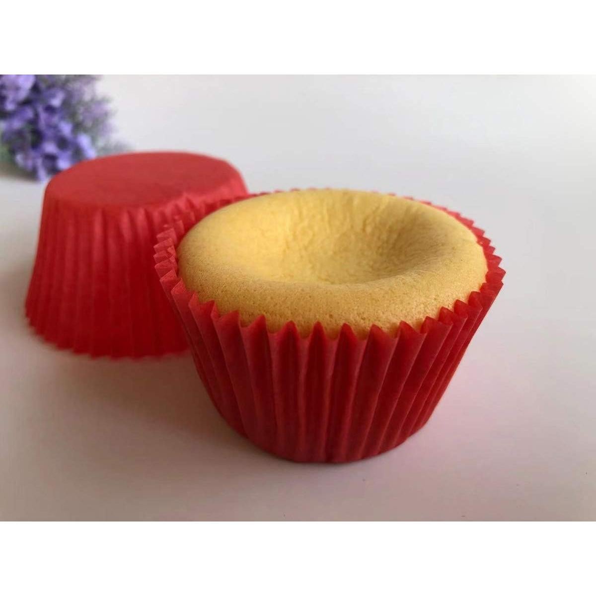 Forros de Cupcake Rojos Huaswan 150 Unidades Estándar 5 cm