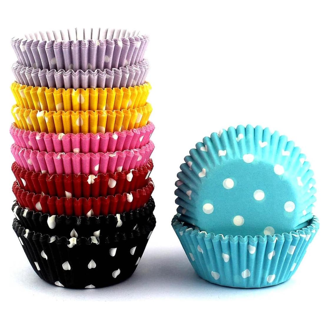 Forros de Cupcake Mini Eoonfirst 300 Pcs Multicolor Sin Olor