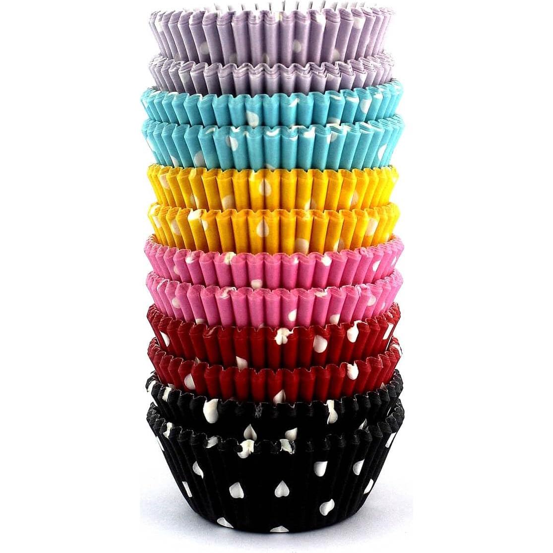 Forros de Cupcake Mini Eoonfirst 300 Pcs Multicolor Sin Olor