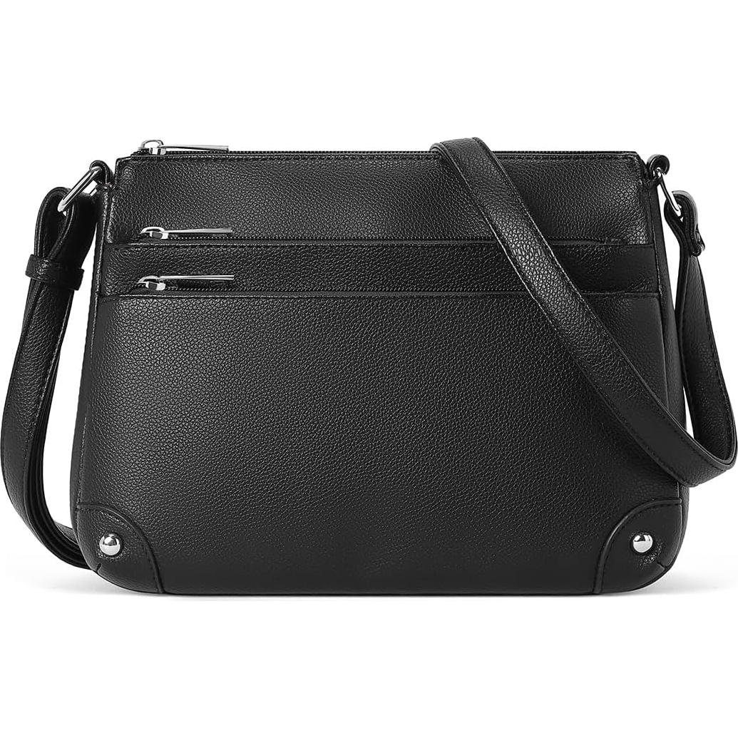 Bolso Cruzado WESTBRONCO para Mujeres - Cuero Vegano Negro