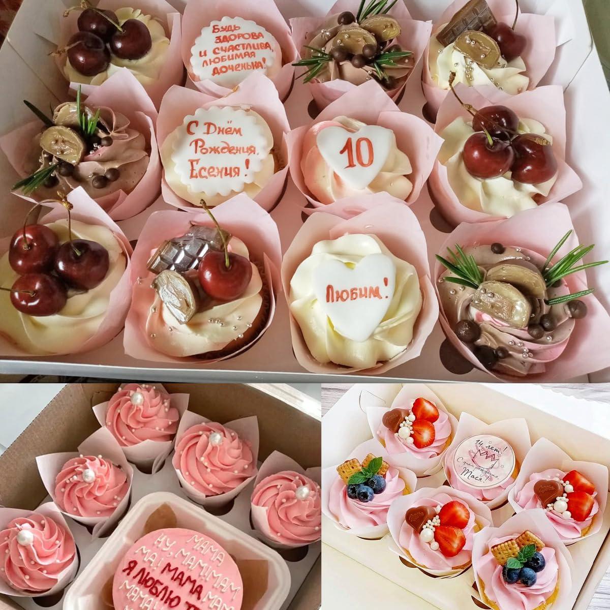 150 Forros de Papel para Cupcakes Tulipán Rosa REDANHA