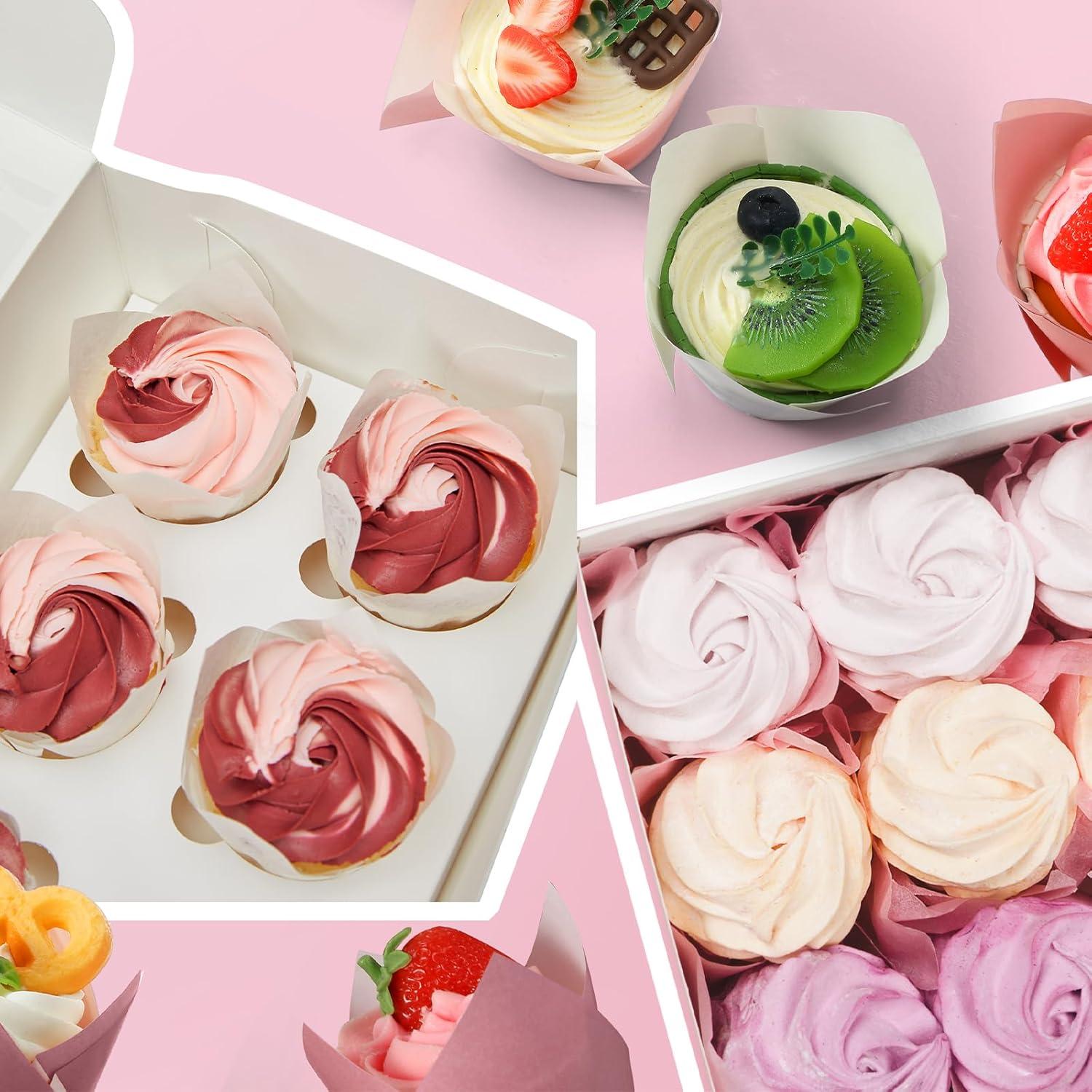 Havawish 500 Forros para Cupcakes Tulipán Gradiente Rosa 5.5cm