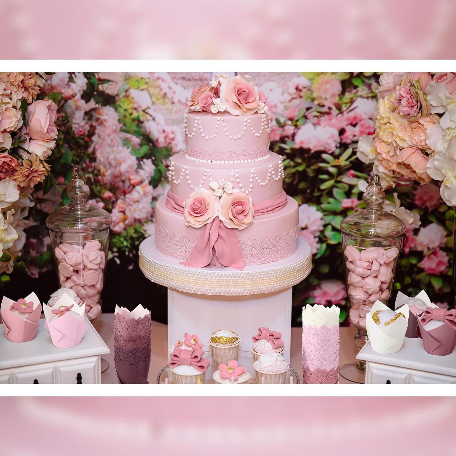 Havawish 500 Forros para Cupcakes Tulipán Gradiente Rosa 5.5cm