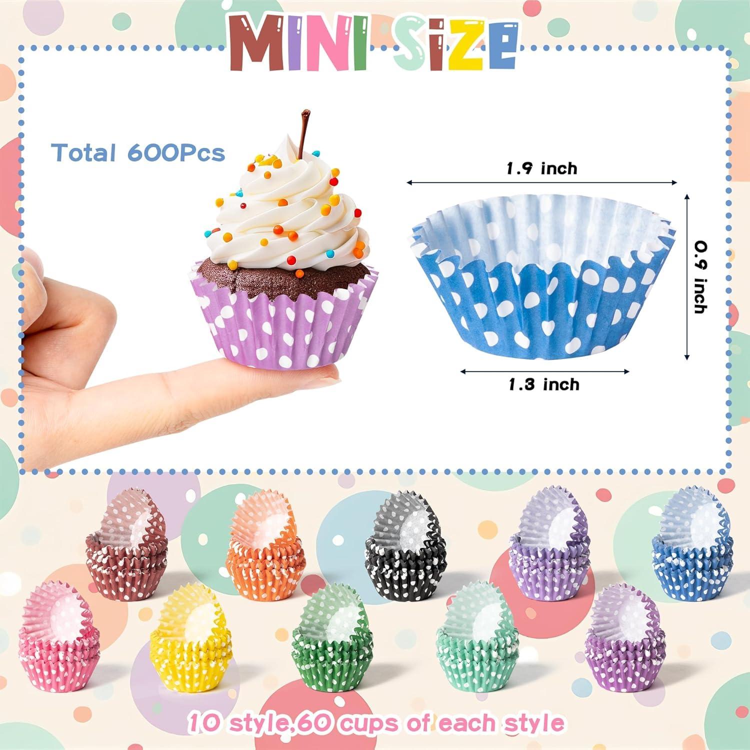 Forros para Mini Cupcakes R HORSE 600P Multicolor Puntos de Polka