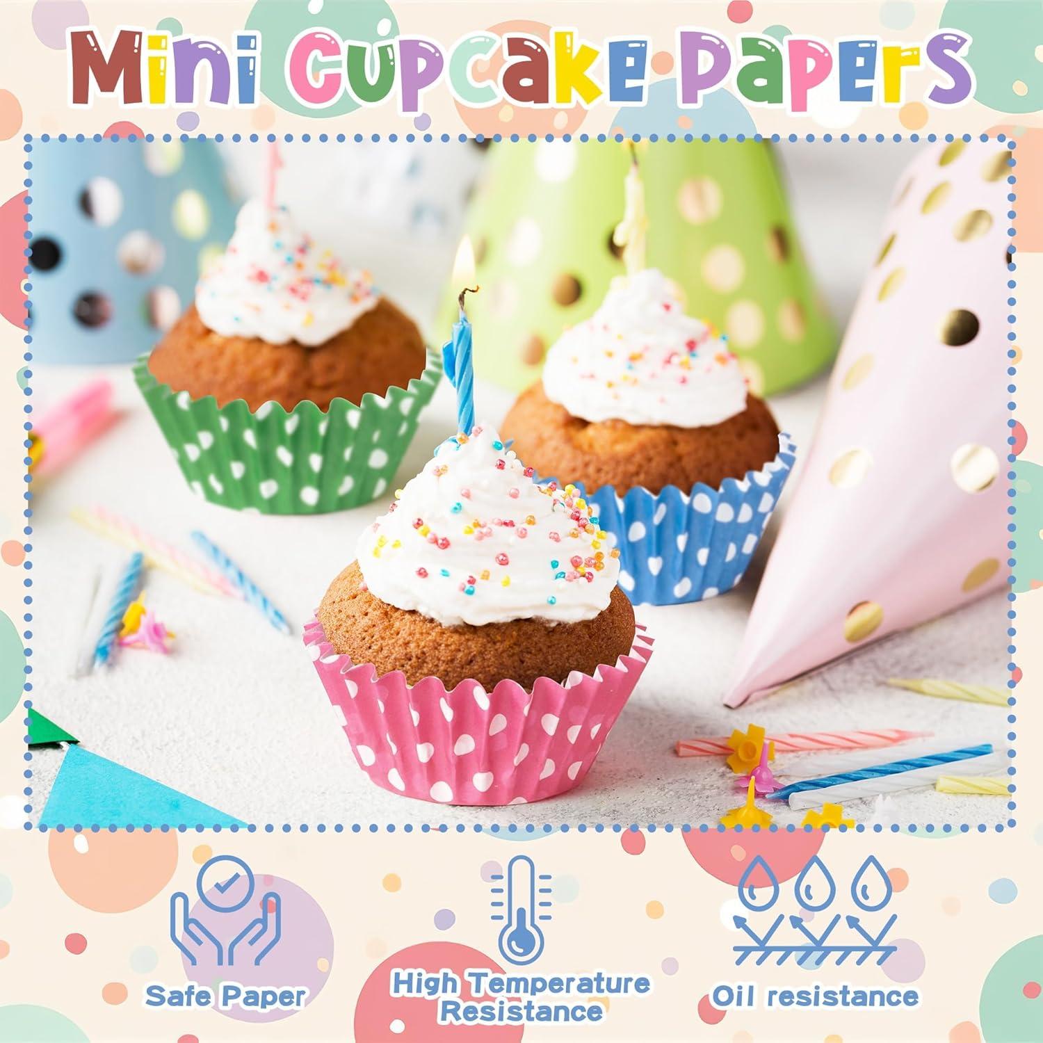 Forros para Mini Cupcakes R HORSE 600P Multicolor Puntos de Polka