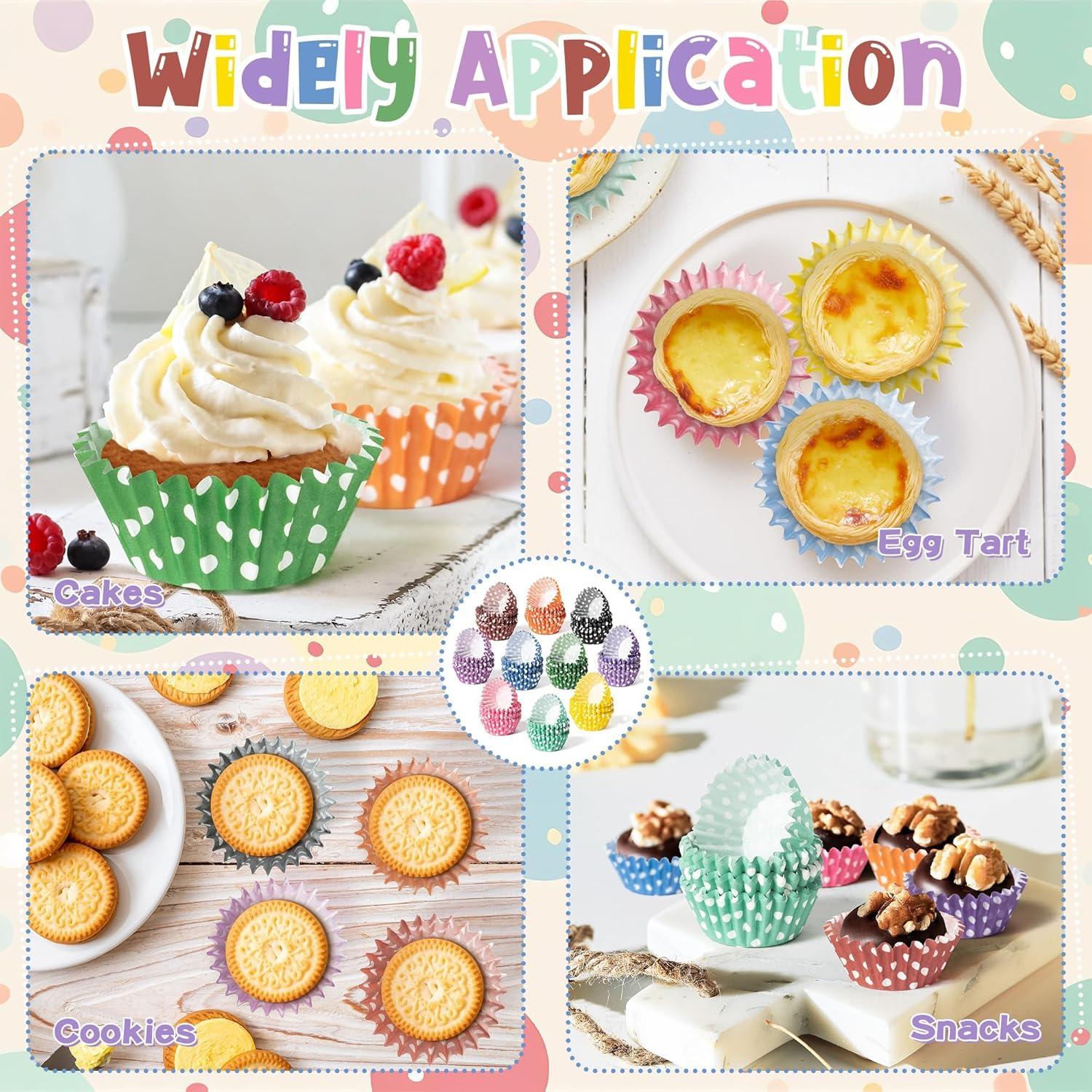 Forros para Mini Cupcakes R HORSE 600P Multicolor Puntos de Polka