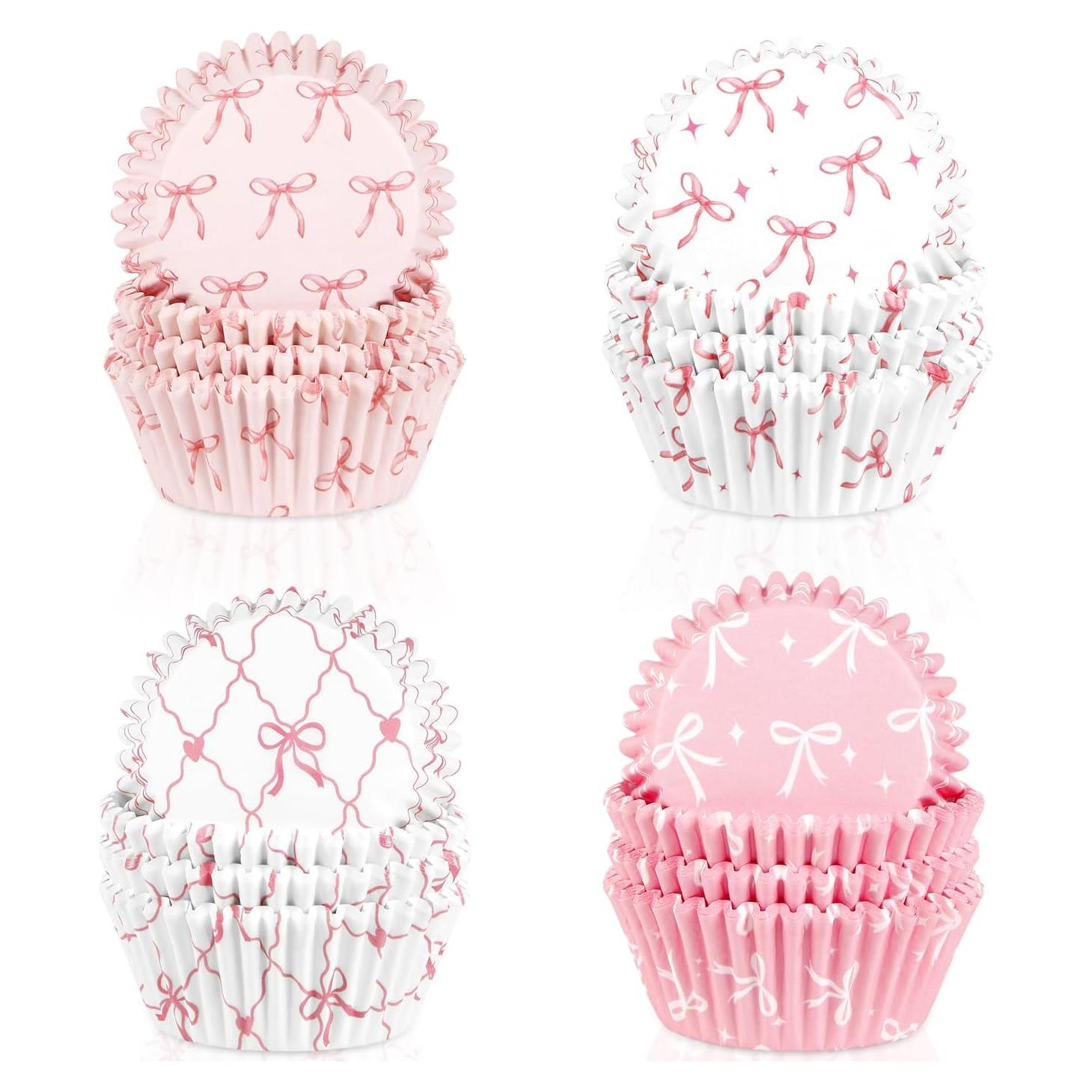 400 Forros de Cupcake Desechables Quera Rosa 5x3 cm