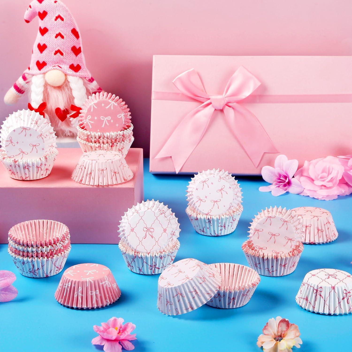 400 Forros de Cupcake Desechables Quera Rosa 5x3 cm