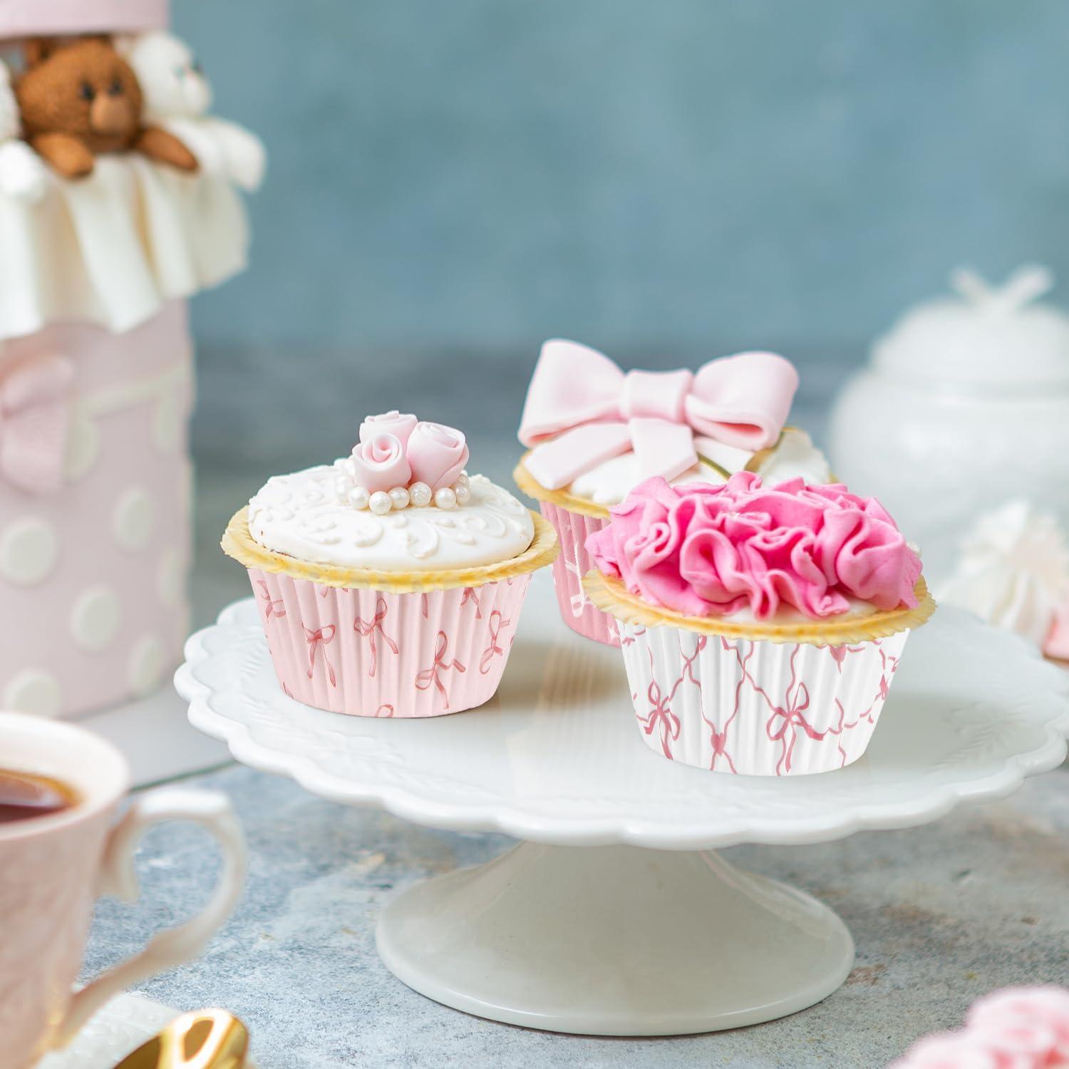 400 Forros de Cupcake Desechables Quera Rosa 5x3 cm