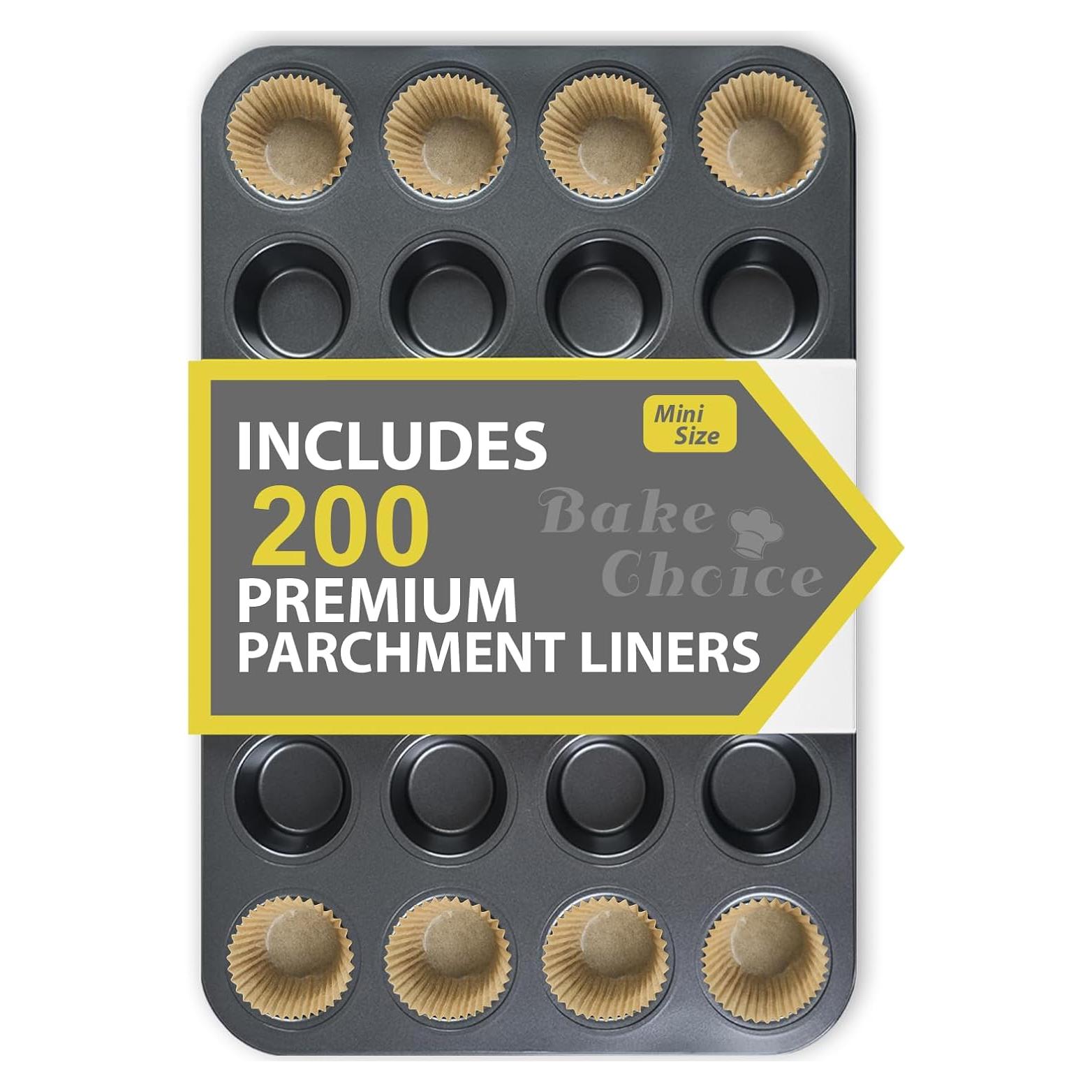 Molde para Muffins Mini Bake Choice 24 Tazas + 200 Forros
