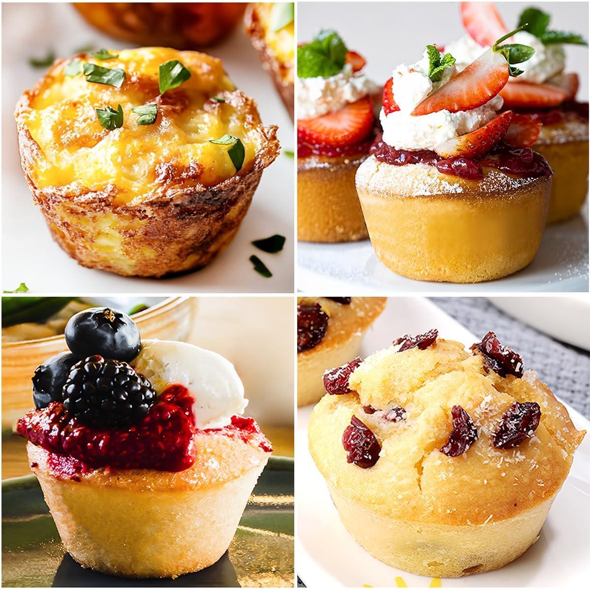 Molde de Muffin de Silicona CAKETIME 12 Tazas Antiadherente