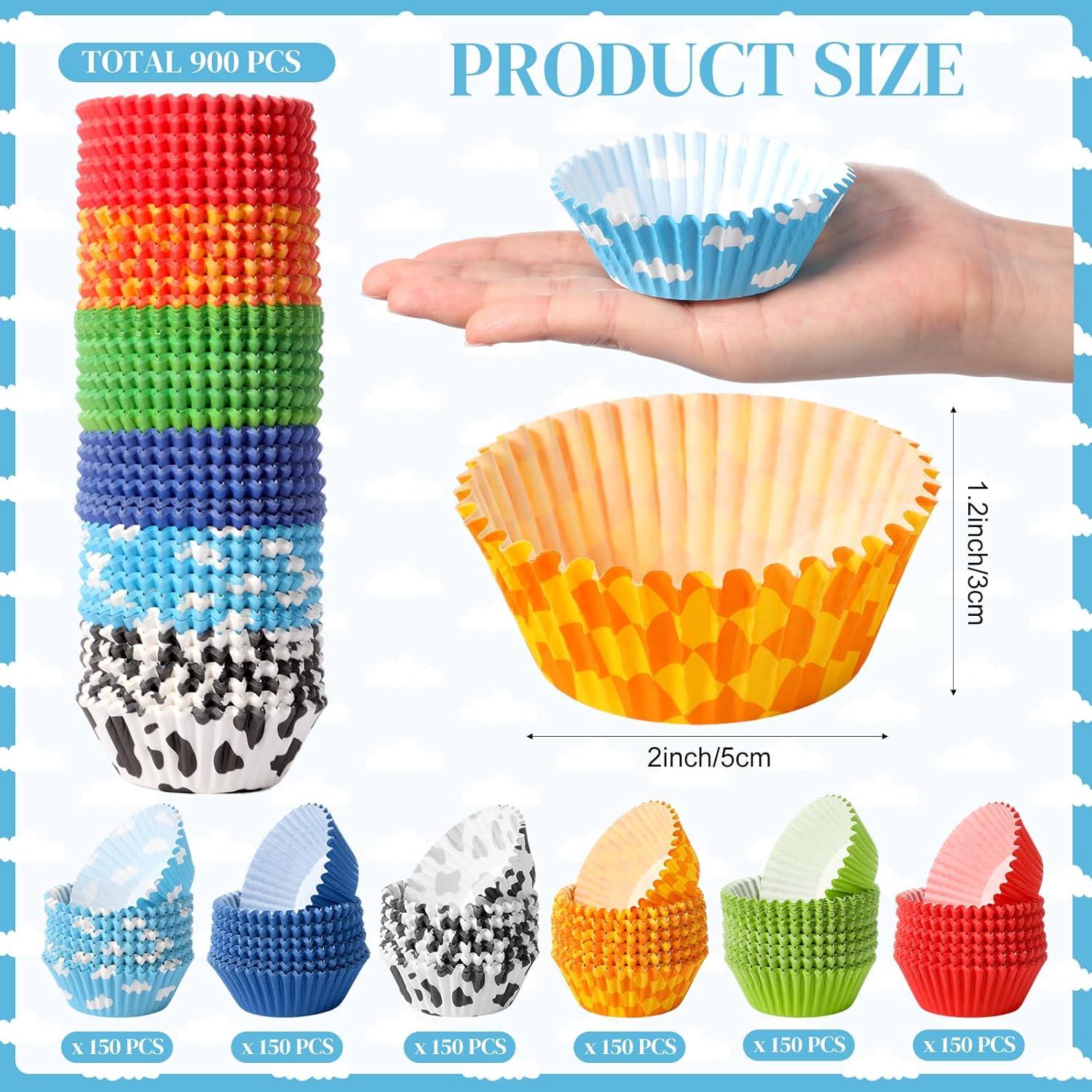 Forros de Cupcake Vesici 900 Piezas Caricatura Multicolor