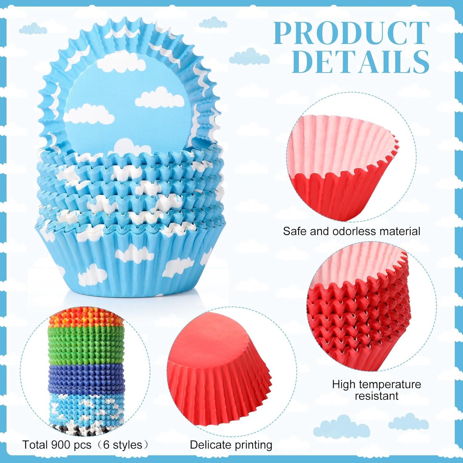 Forros de Cupcake Vesici 900 Piezas Caricatura Multicolor