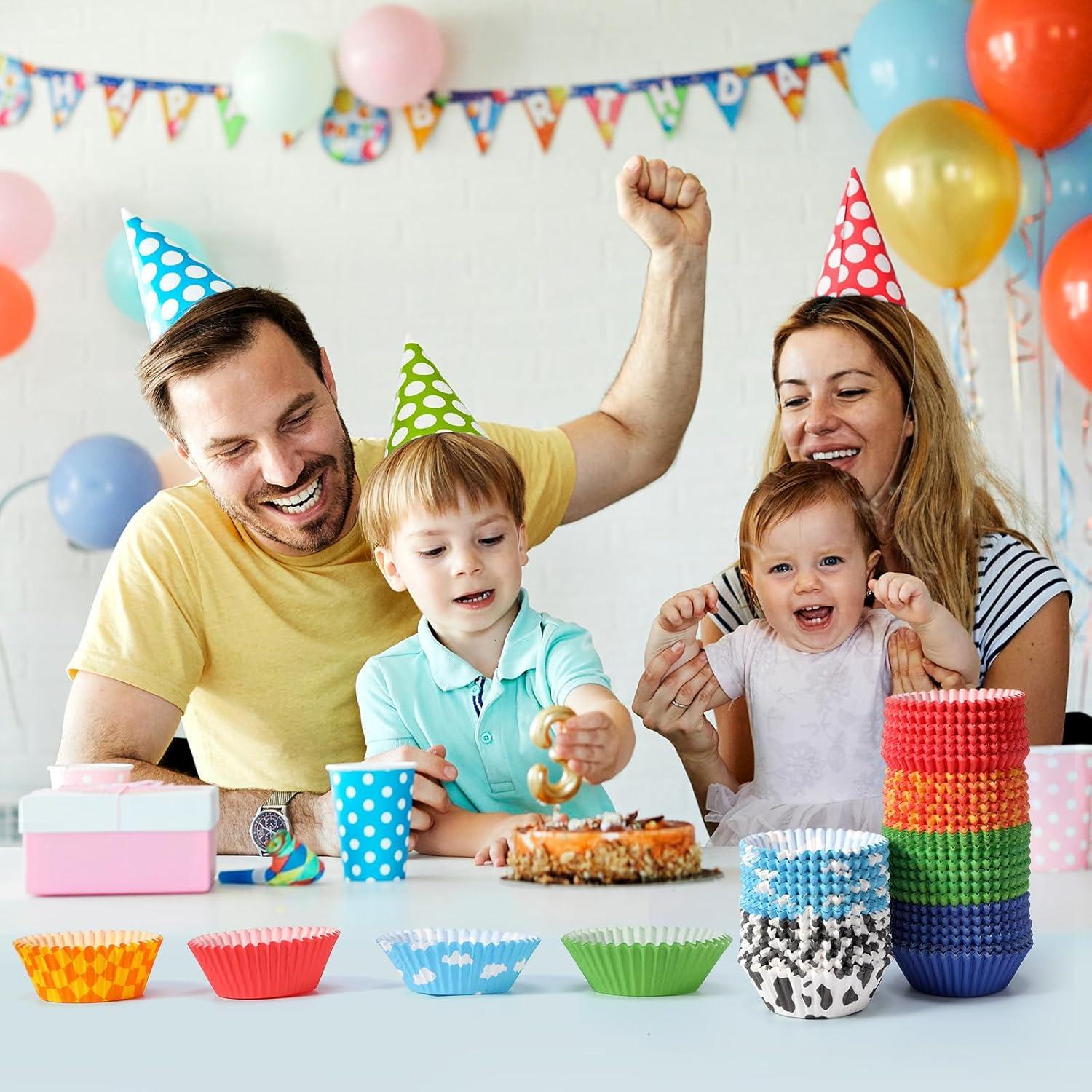 Forros de Cupcake Vesici 900 Piezas Caricatura Multicolor