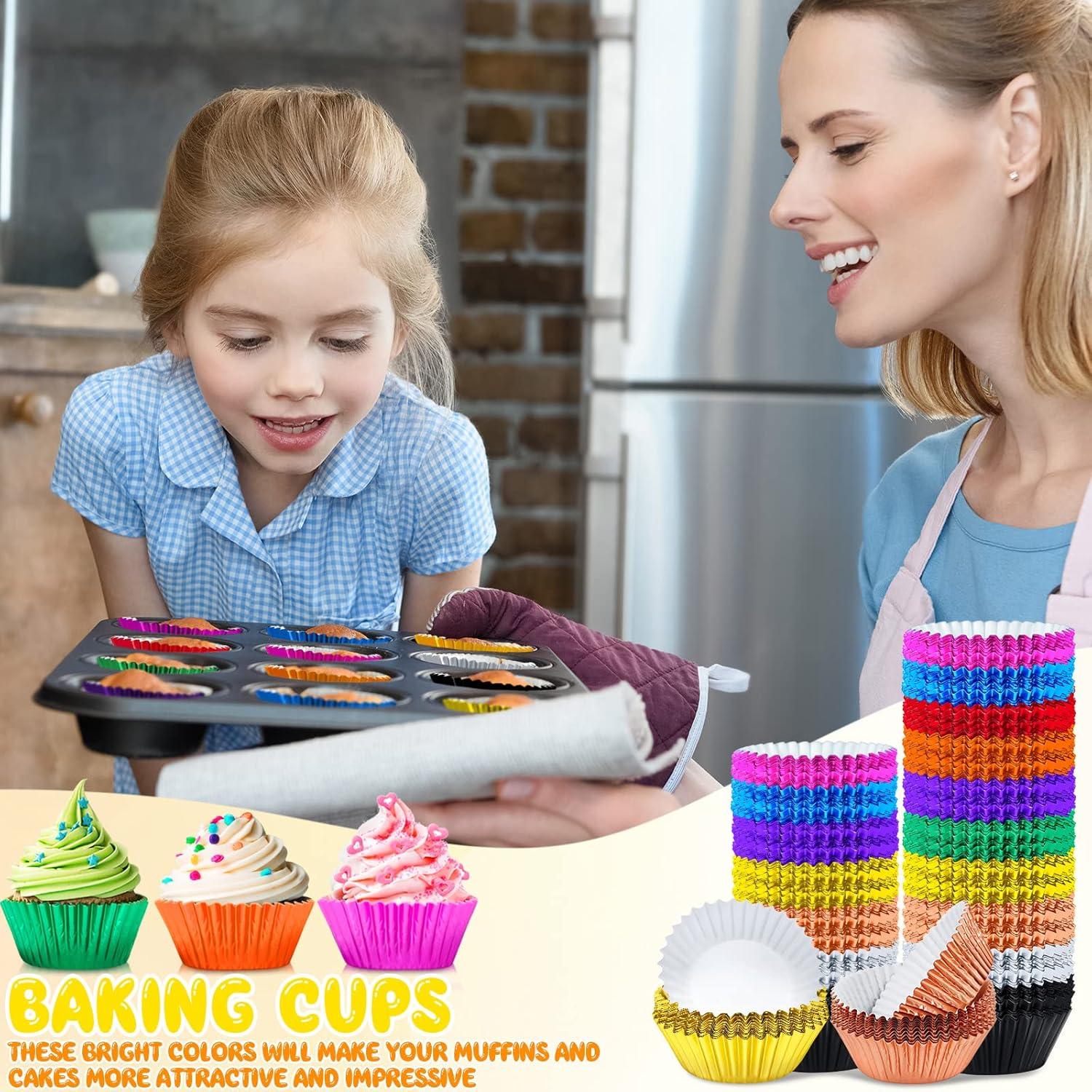 1000 Forros de Cupcake de Aluminio Vesici 5 cm Colorido