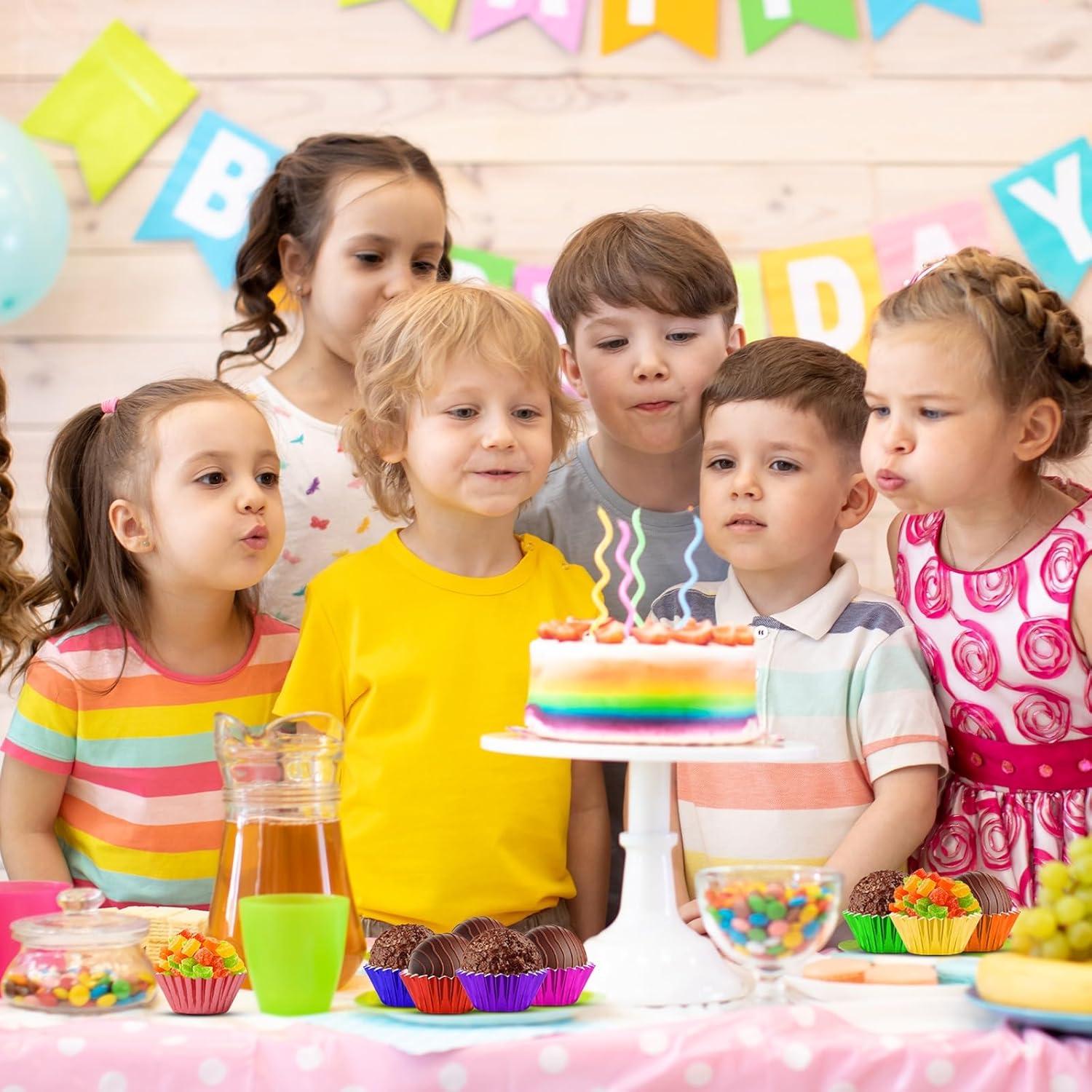 Forros de Cupcake Mini AUGSUN 400pcs Aluminio Multicolor