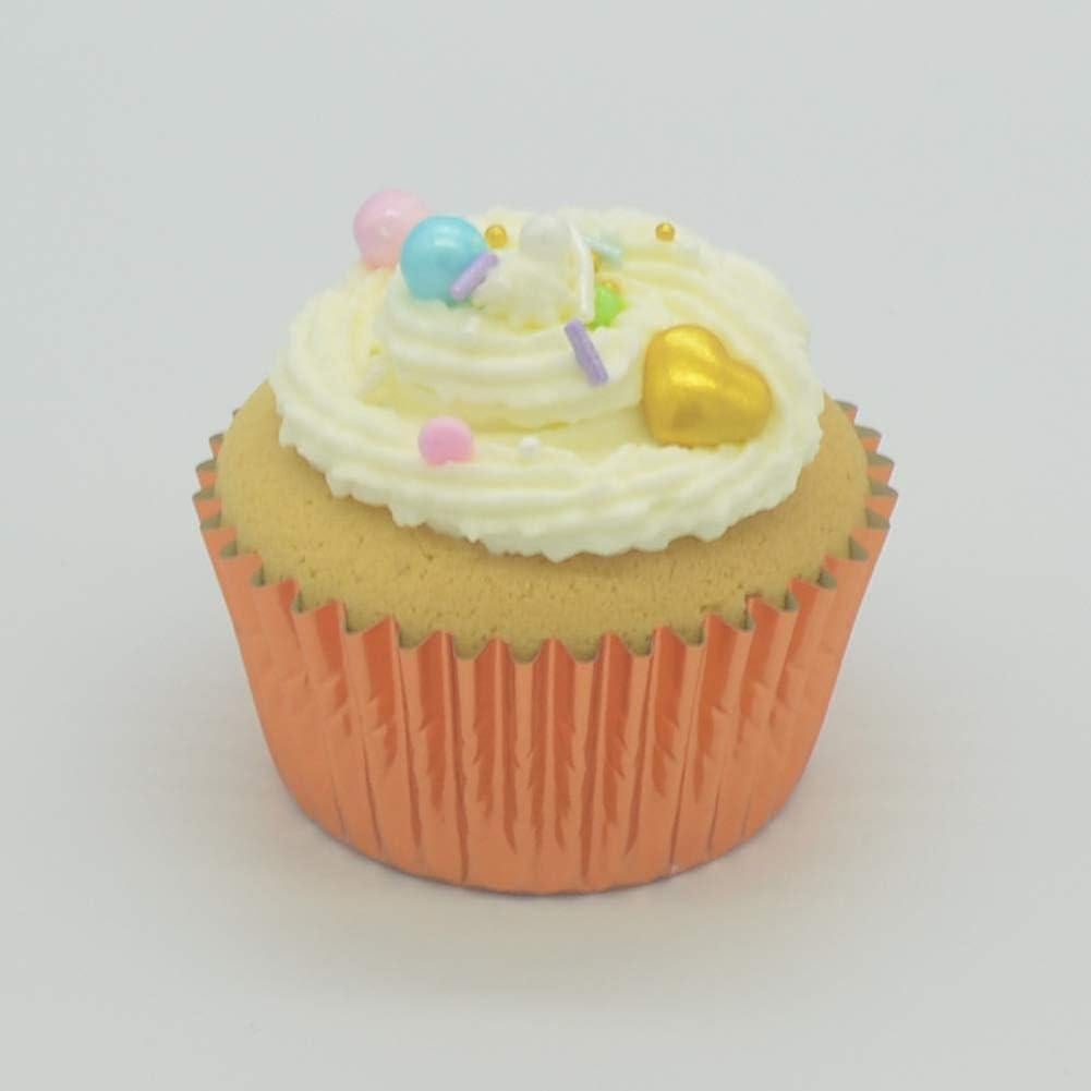 Forros de Cupcake Huaswan Naranja 120 Unidades Estándar