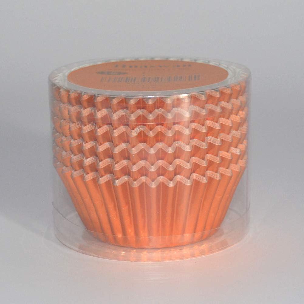 Forros de Cupcake Huaswan Naranja 120 Unidades Estándar