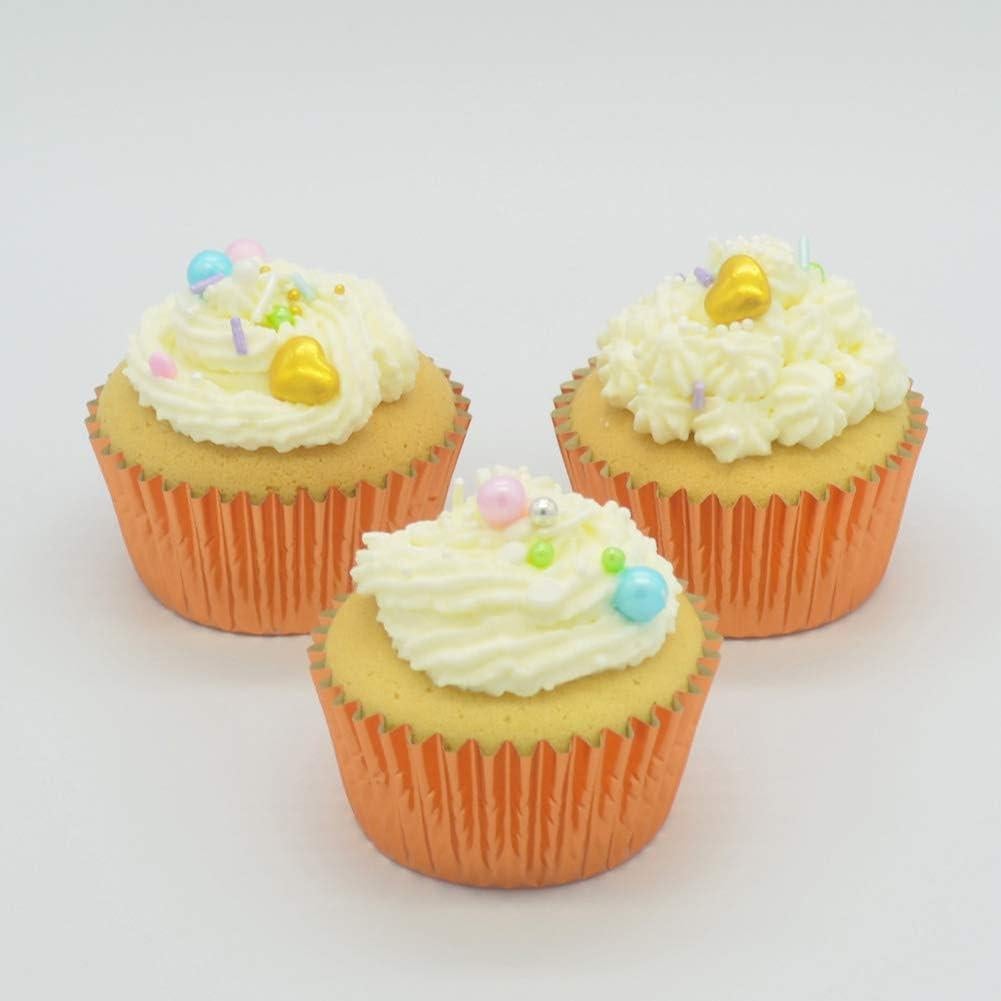Forros de Cupcake Huaswan Naranja 120 Unidades Estándar