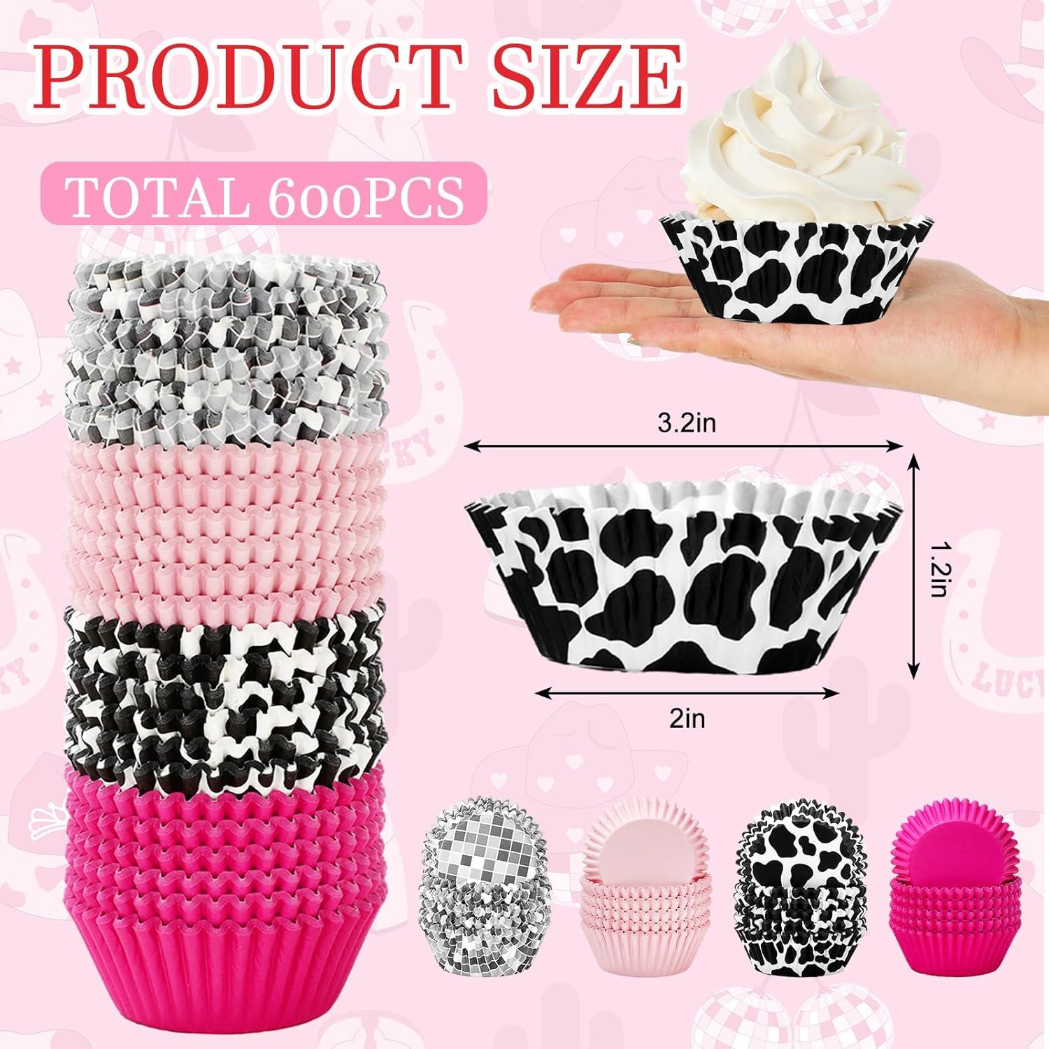 600 Forros de Cupcake de Papel Vaquera FYSUIMU 5.08 cm