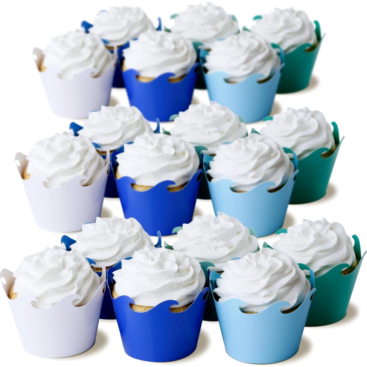 Fundas para Cupcakes Oceánicas Pretty Cute Studios - Set de 48