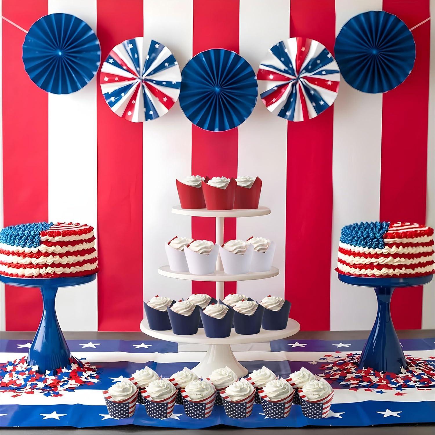 Fundas para Cupcakes Patrióticas Pretty Cute Studios - Set de 30