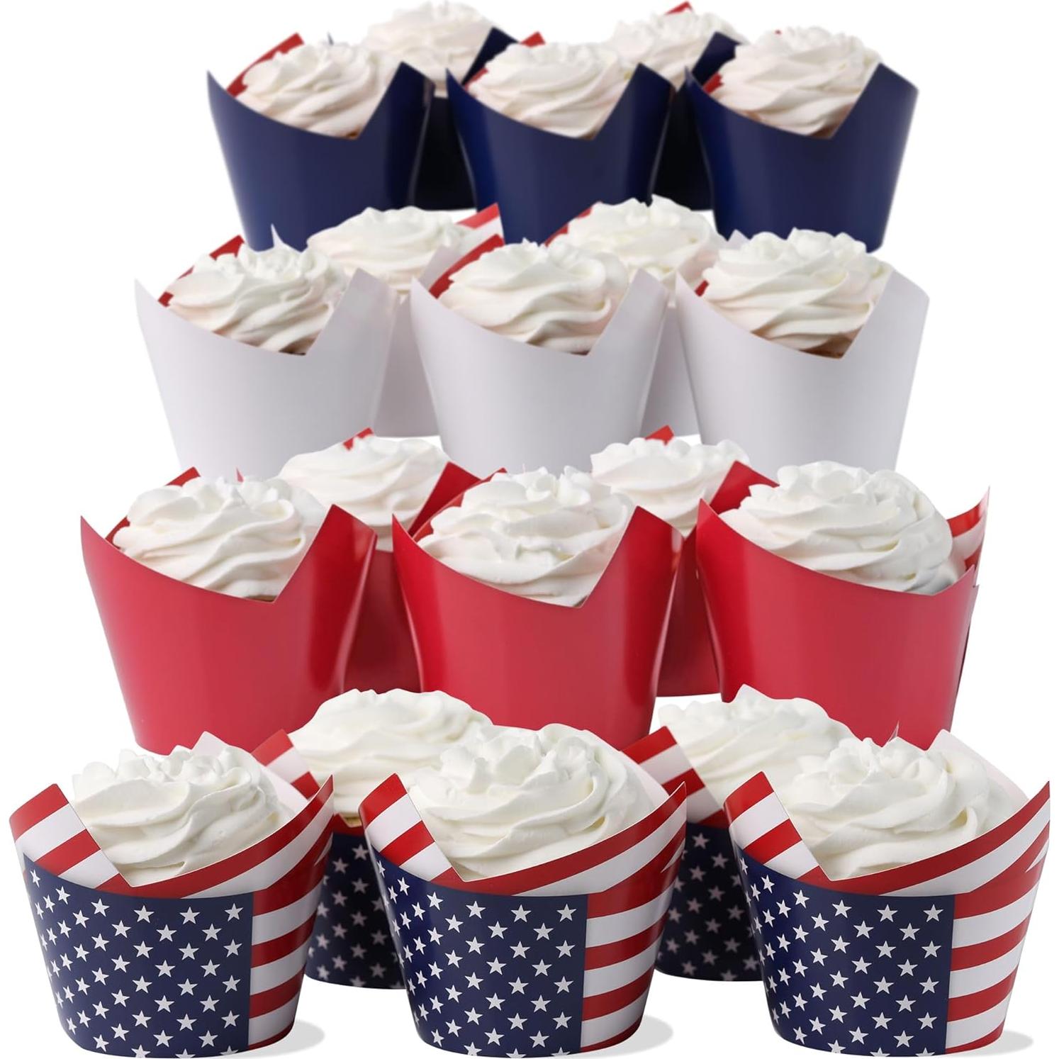 Fundas para Cupcakes Patrióticas Pretty Cute Studios - Set de 30