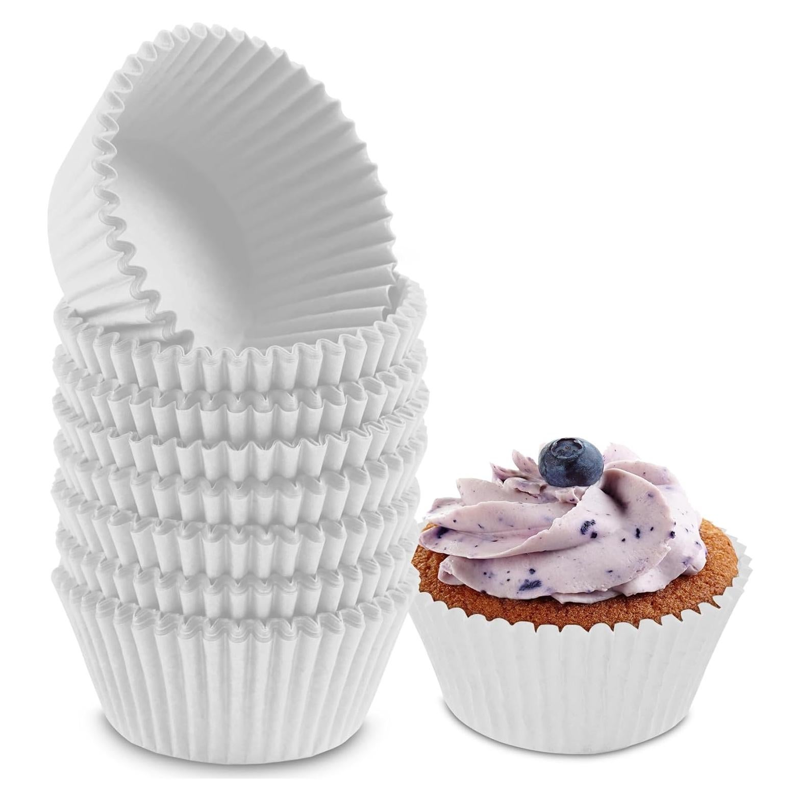 Forros de Cupcake Estándar YestBuy 200 Pcs Desechables Blancos
