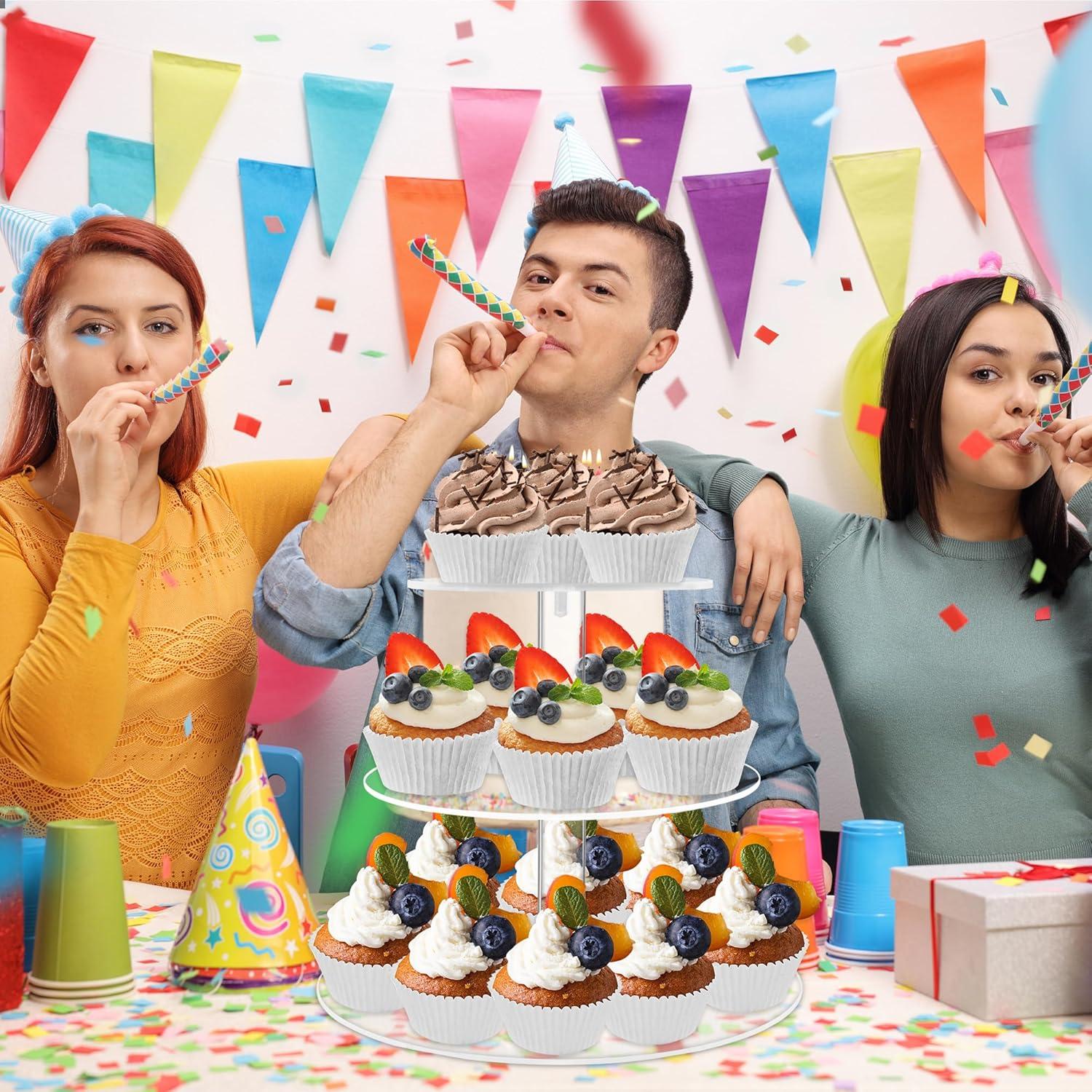 Forros de Cupcake Estándar YestBuy 200 Pcs Desechables Blancos