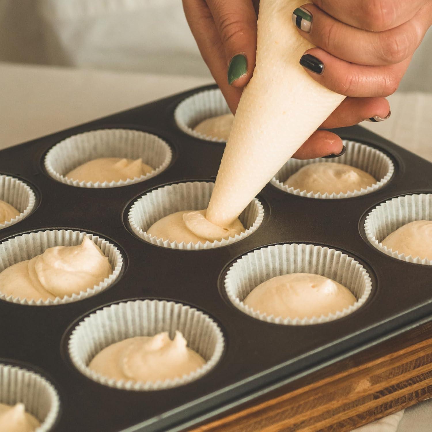Forros de Cupcake Estándar YestBuy 200 Pcs Desechables Blancos