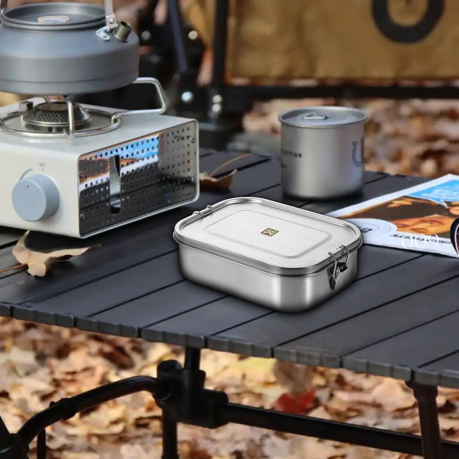 Caja de Almuerzo Acero Inoxidable Golden Key 1400ml 5 Compartimentos