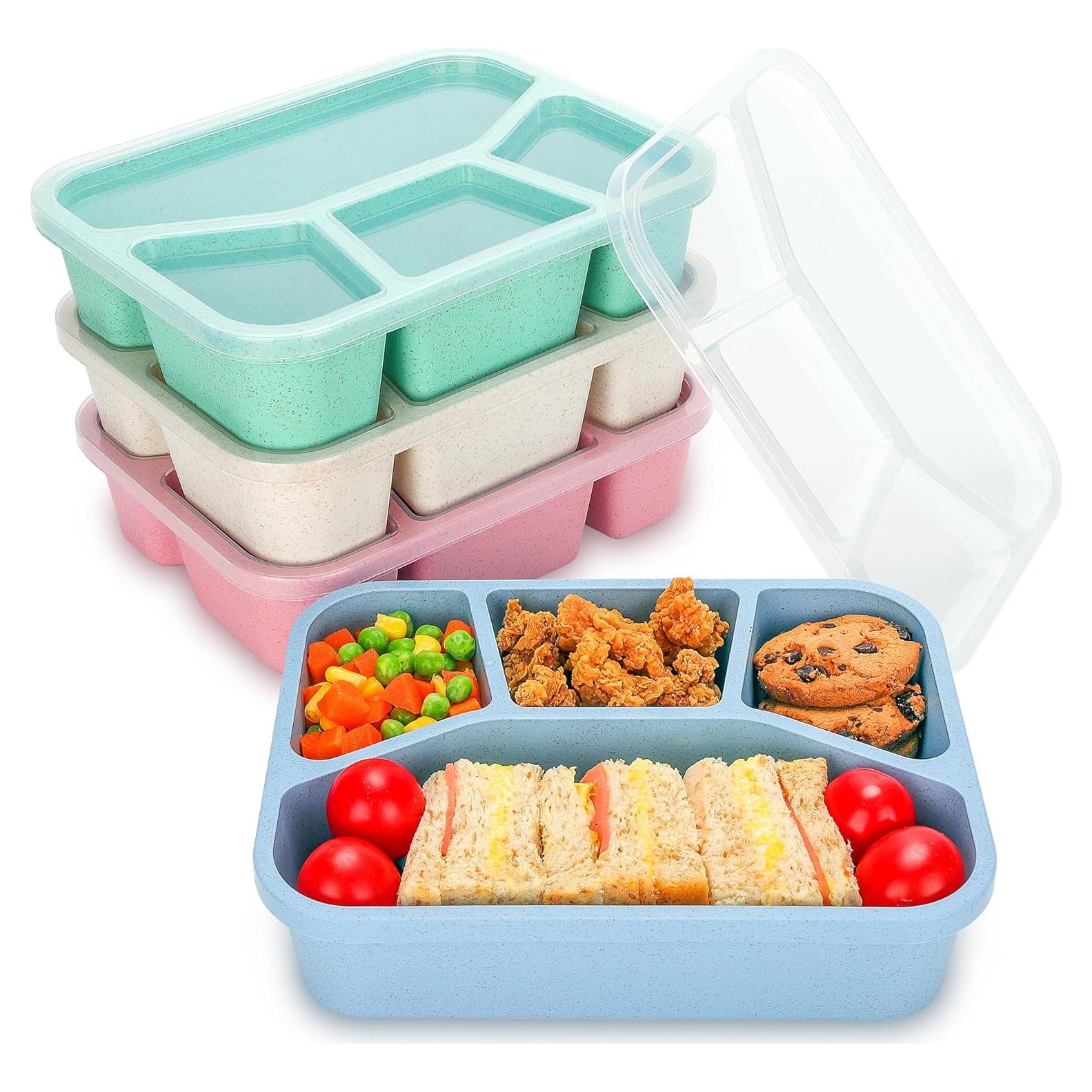 Contenedor Bento TOUWMX - Paquete de 4 Compartimentos 975ml