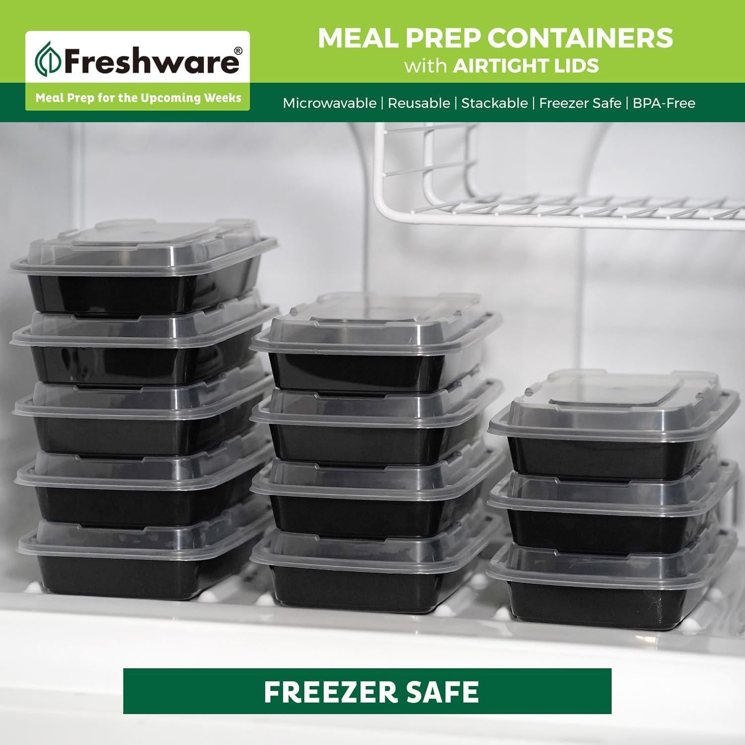Contenedores de Preparación de Comidas Freshware 50 Piezas 710ml