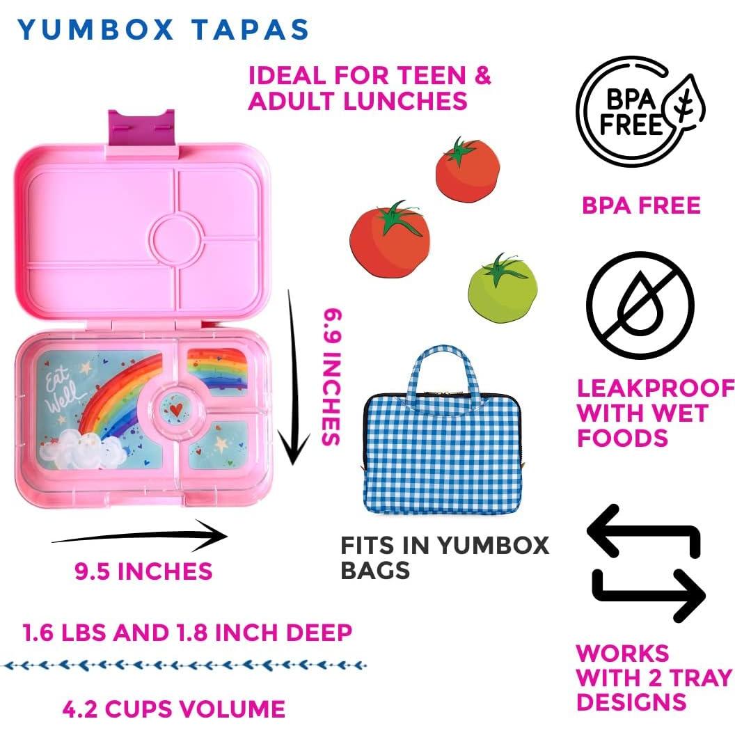 Yumbox Tapas Bento Box Rosa Capri 4 Compartimentos 4.2 Tazas