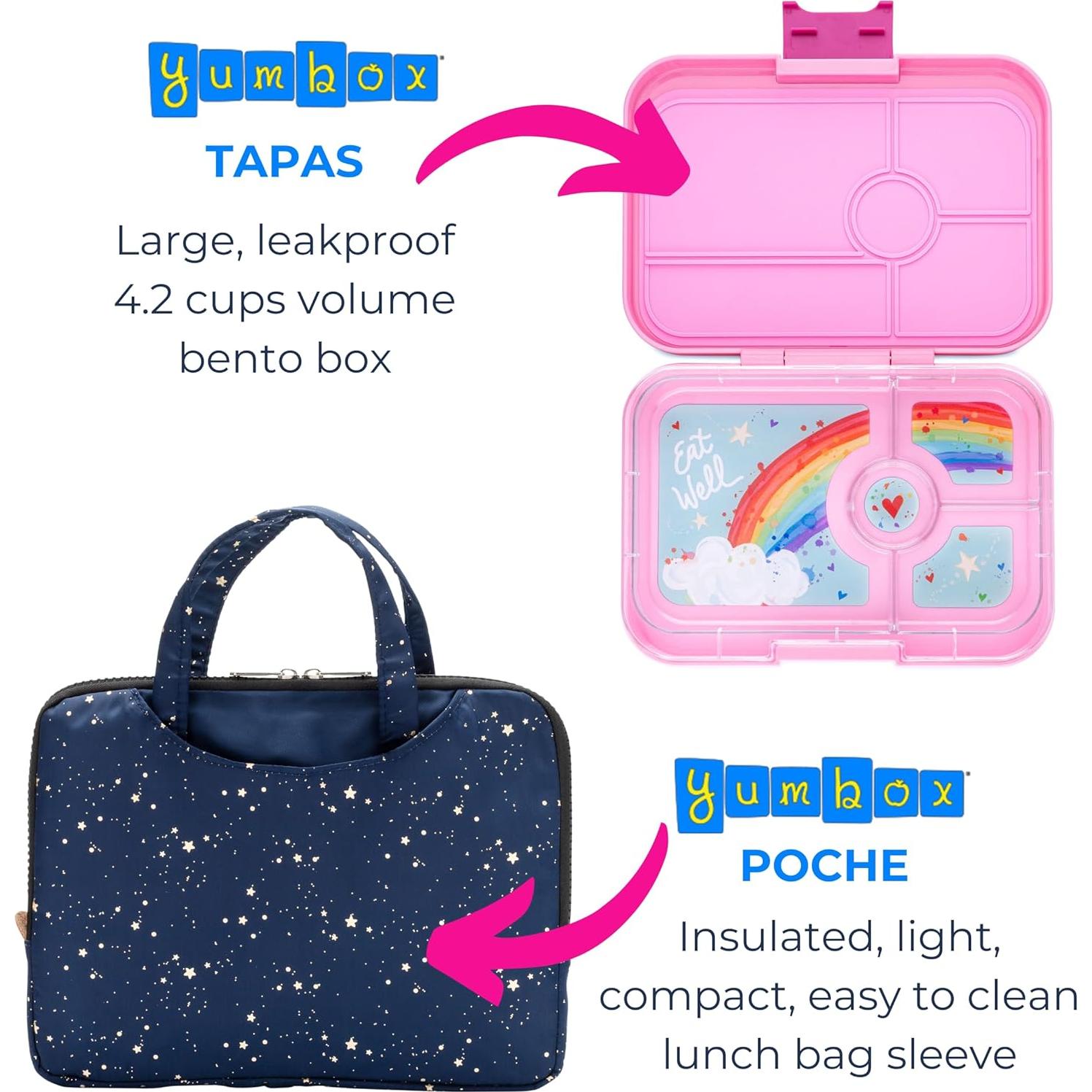 Yumbox Tapas Bento Box Rosa Capri 4 Compartimentos 4.2 Tazas