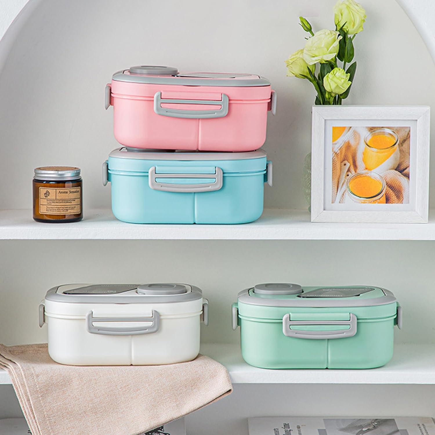 Caja de Almuerzo Bento Tinaforld 1.27L Azul con Utensilios