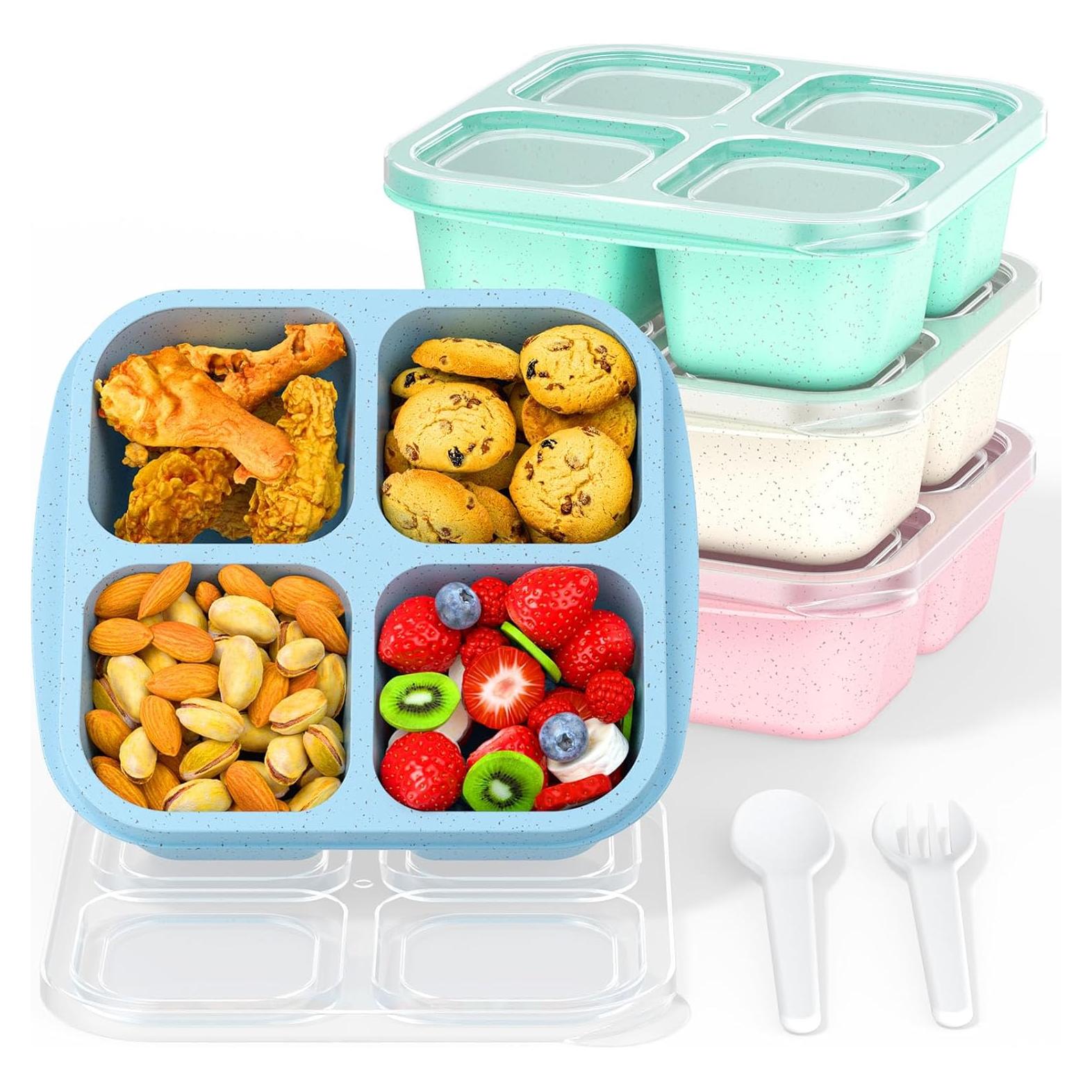 Cajas Bento RGNEIN 4 Compartimentos Reutilizables 473ml