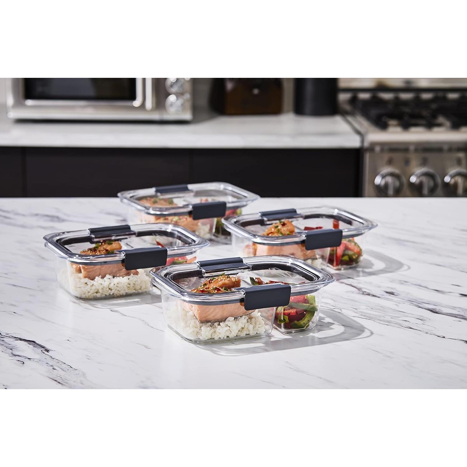 Contenedores de Preparación de Comidas Rubbermaid Brilliance, 5 Piezas, 0.68L, Herméticos