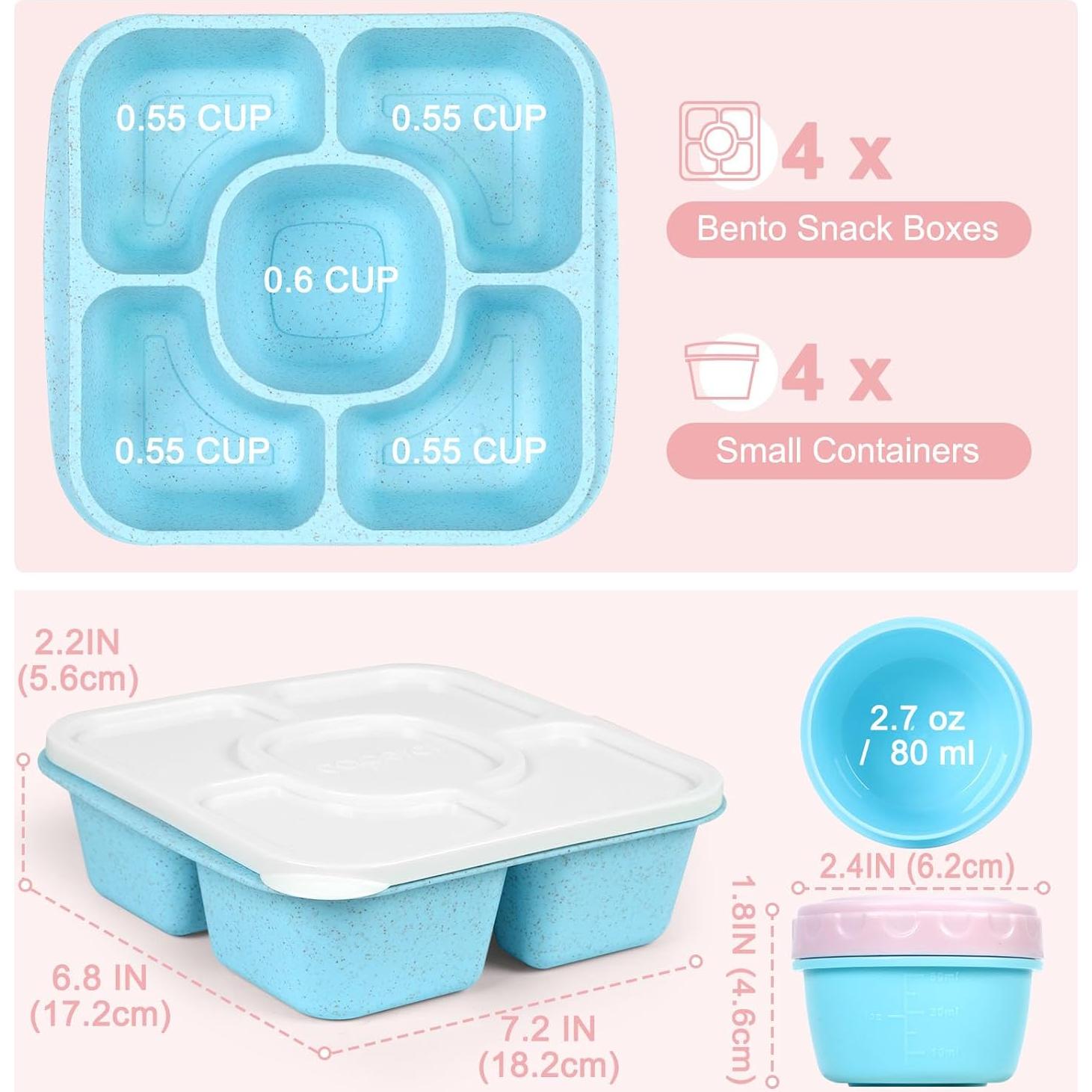 Contenedores de Snack Caperci CK319 Bento 5 Compartimentos