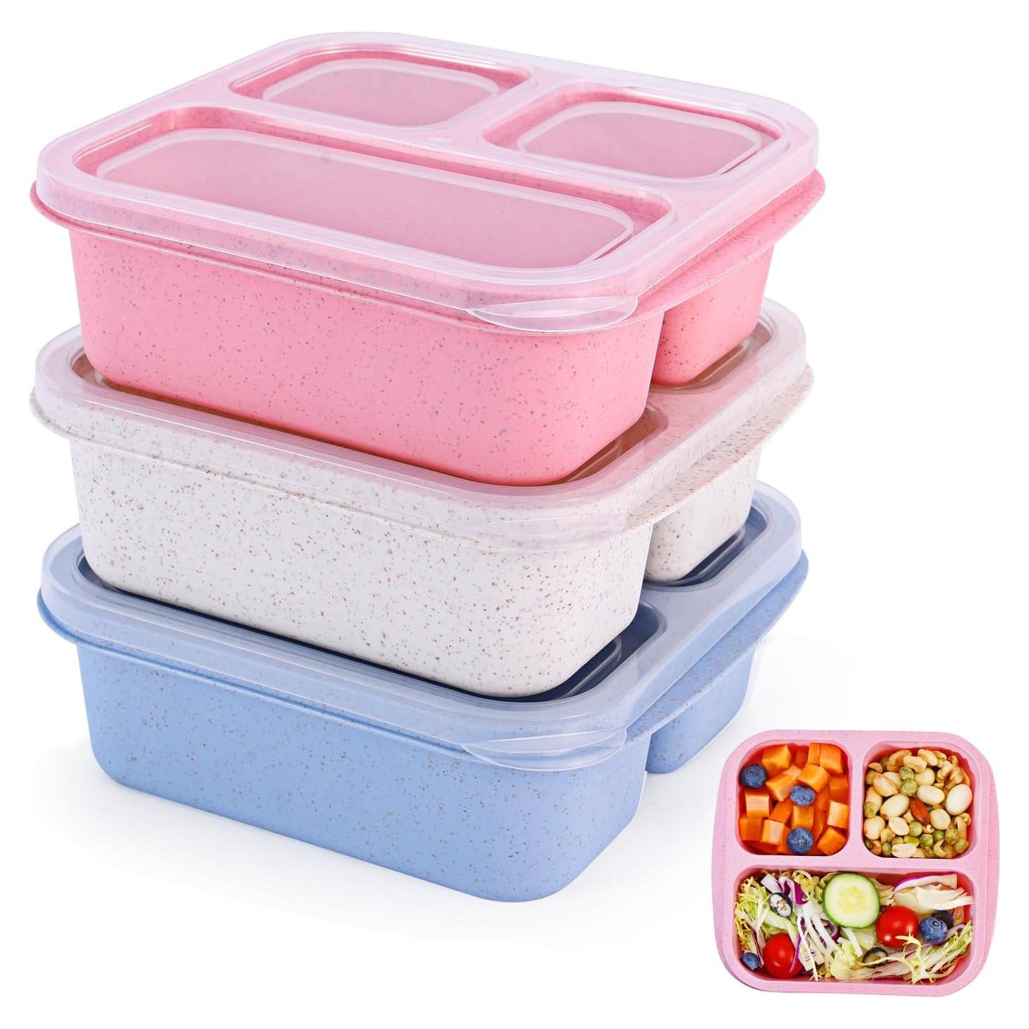 Caja Bento Rinwoc 3 Compartimentos Libre de BPA 16.7x15.1cm