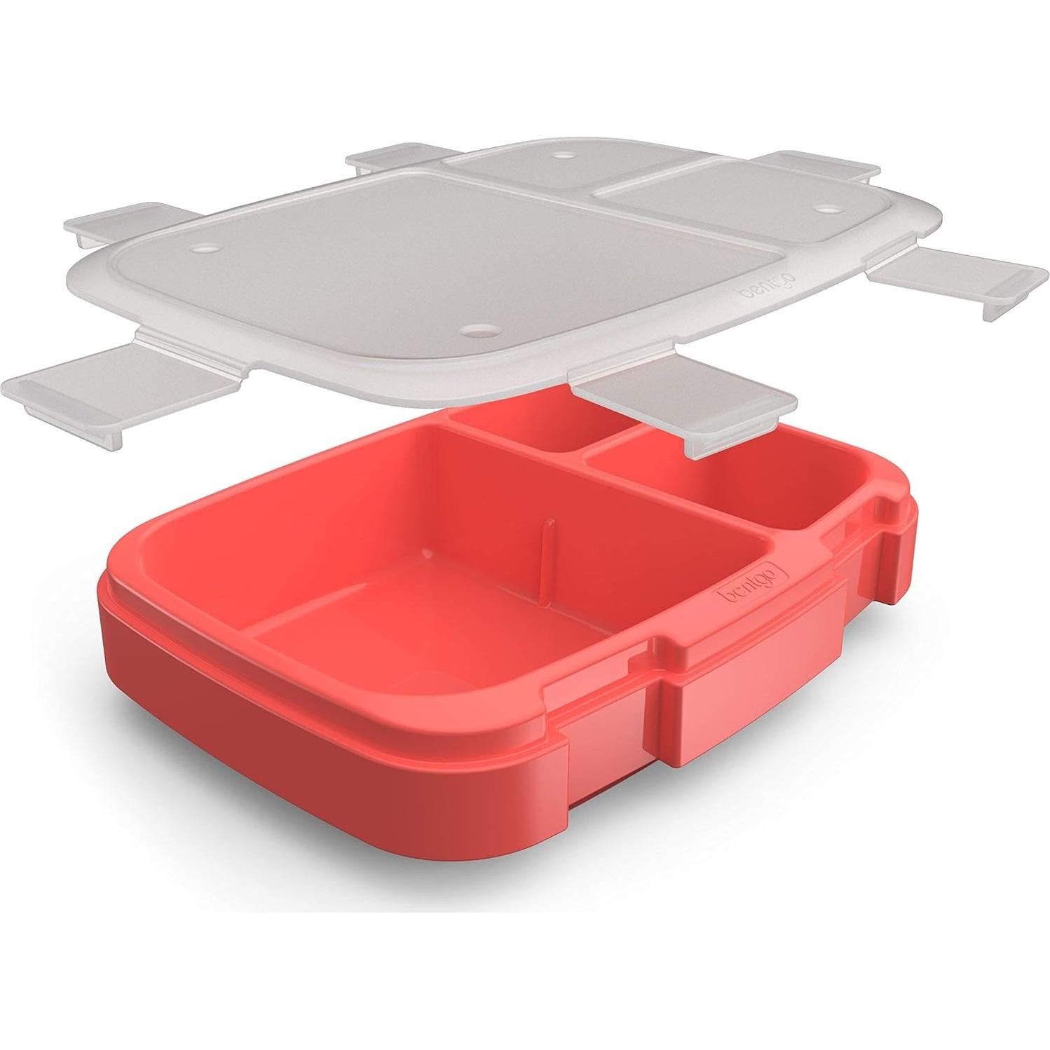 Bandeja de Comidas Bentgo Fresh Roja - 4 Compartimentos, Libre de BPA