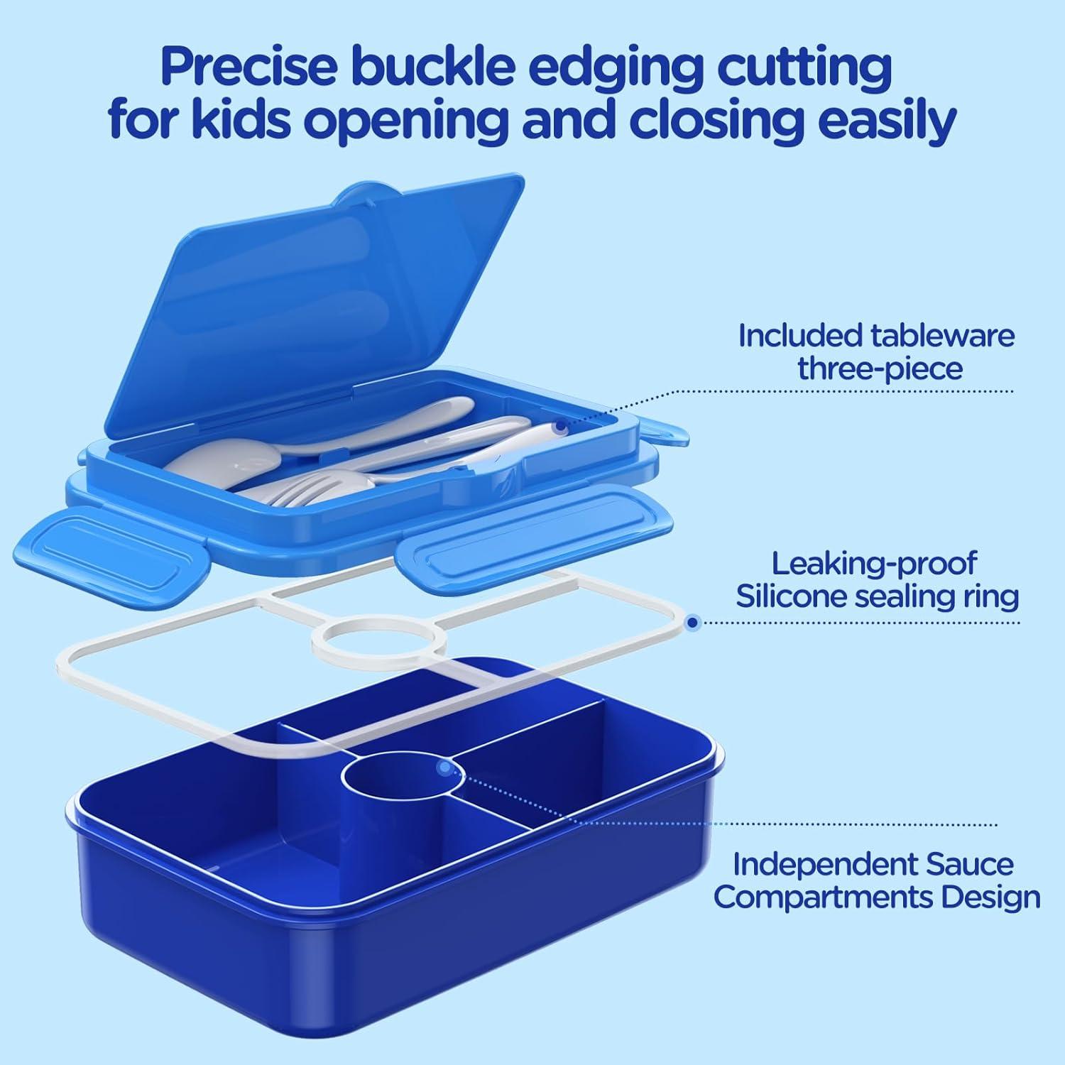 Caja Bento para Almuerzo Jelife Azul Dianosar 4 Compartimentos